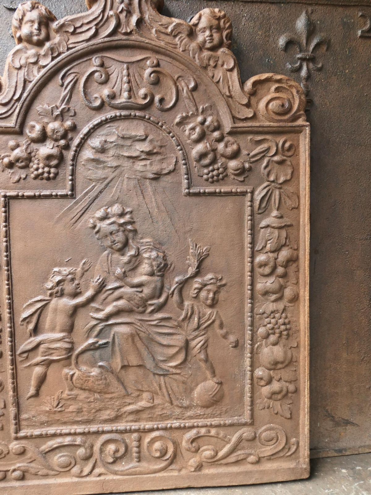 photo for sale Antique French 'Caritas' Fireback / Backsplash, 19th Century