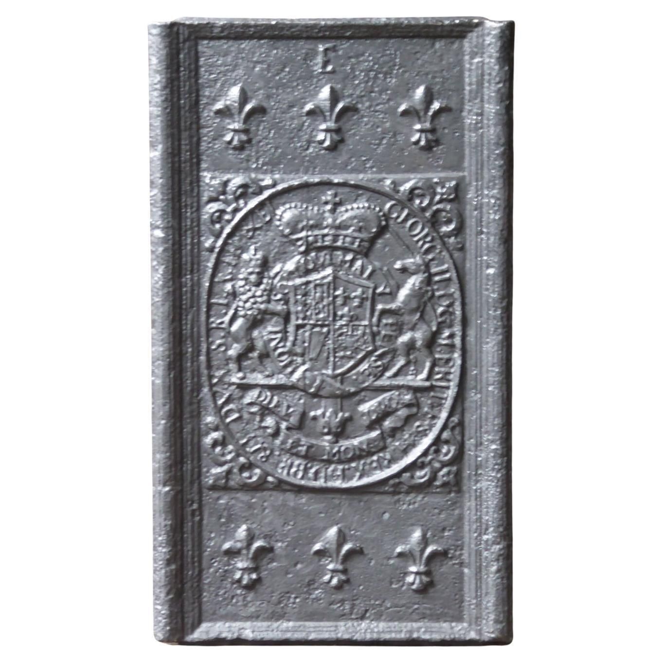 Antique German 'Coat Of Arms' Fireback / Backsplash, 17th 18th Century