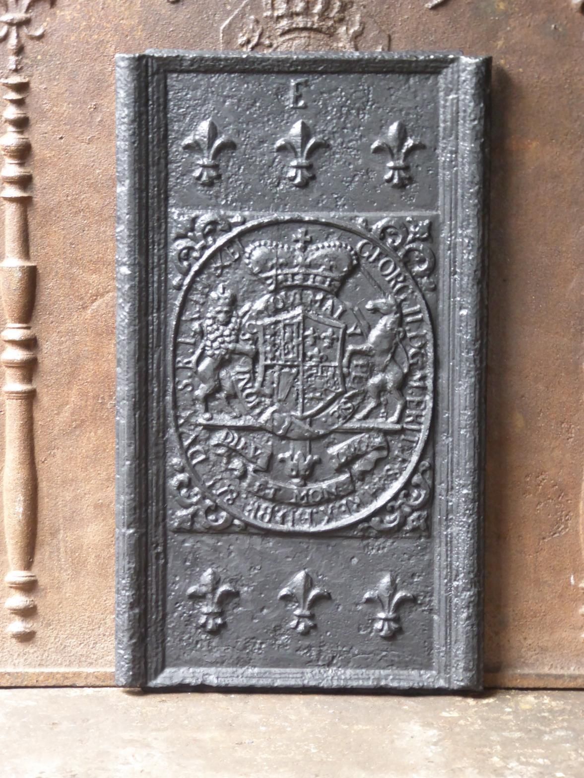 Antique German 'Coat Of Arms' Fireback / Backsplash, 17th 18th Century photo Home Fixtures