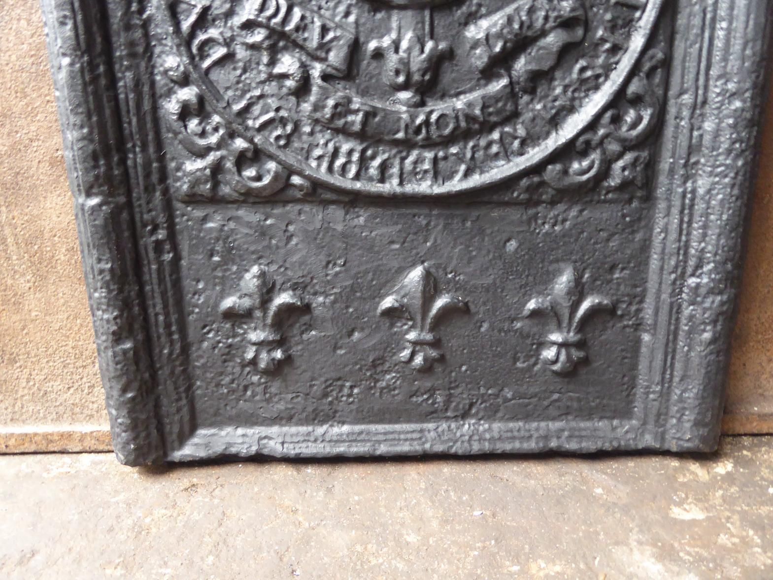 photo furniture Antique German 'Coat Of Arms' Fireback / Backsplash, 17th 18th Century