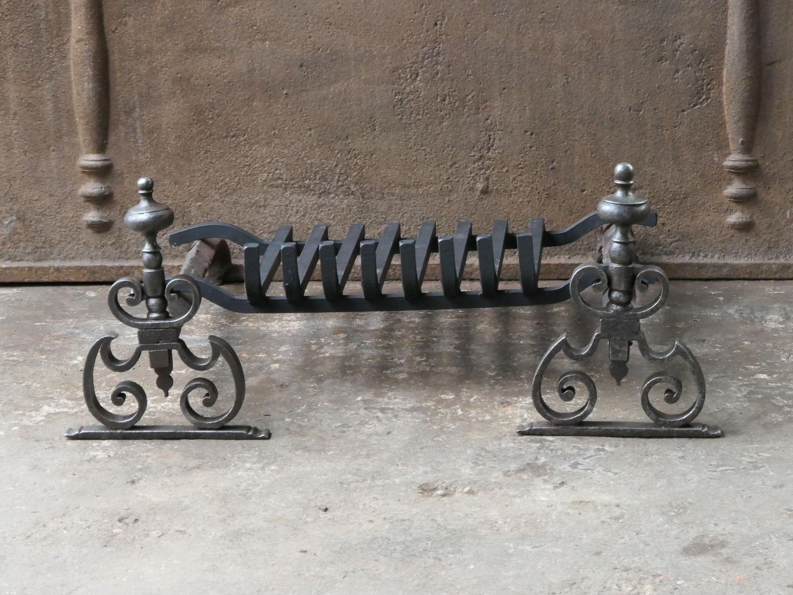 French Louis XV Period Fireplace Grate Or Fire Basket, 18th Century photo Home Fixtures
