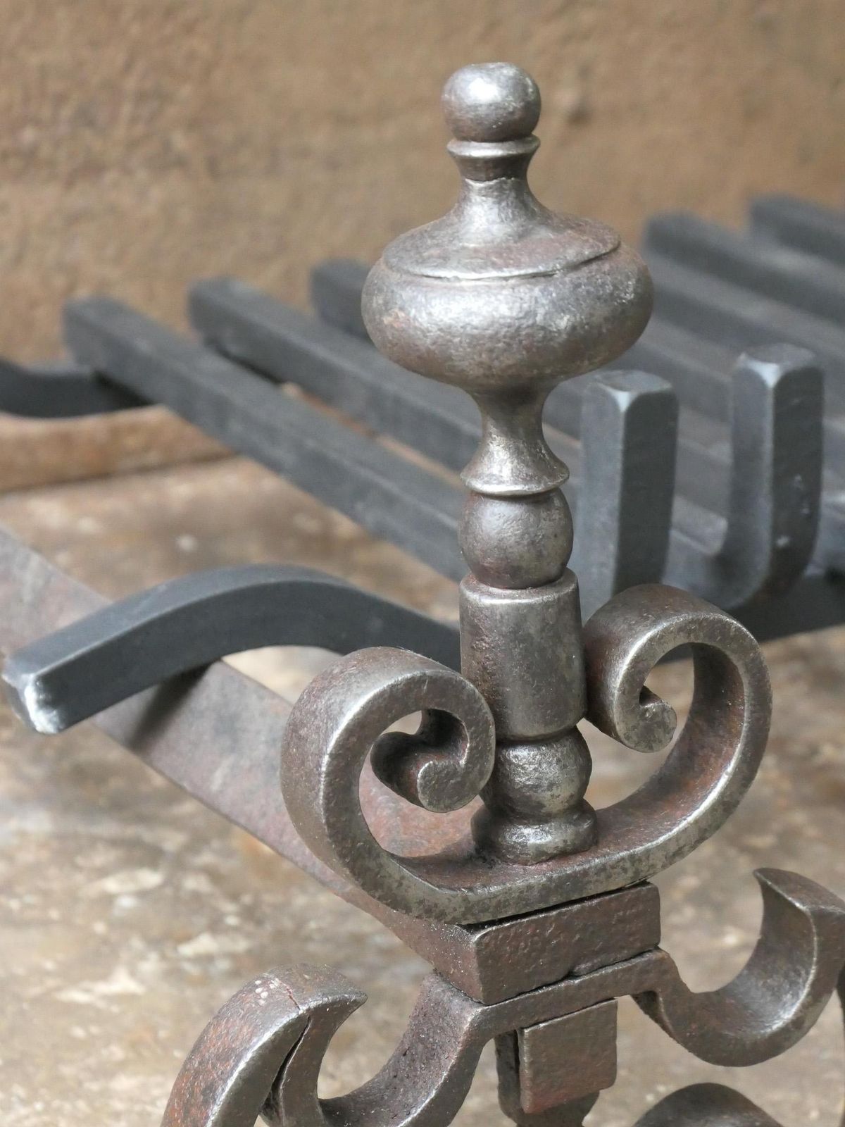photo for sale French Louis XV Period Fireplace Grate Or Fire Basket, 18th Century
