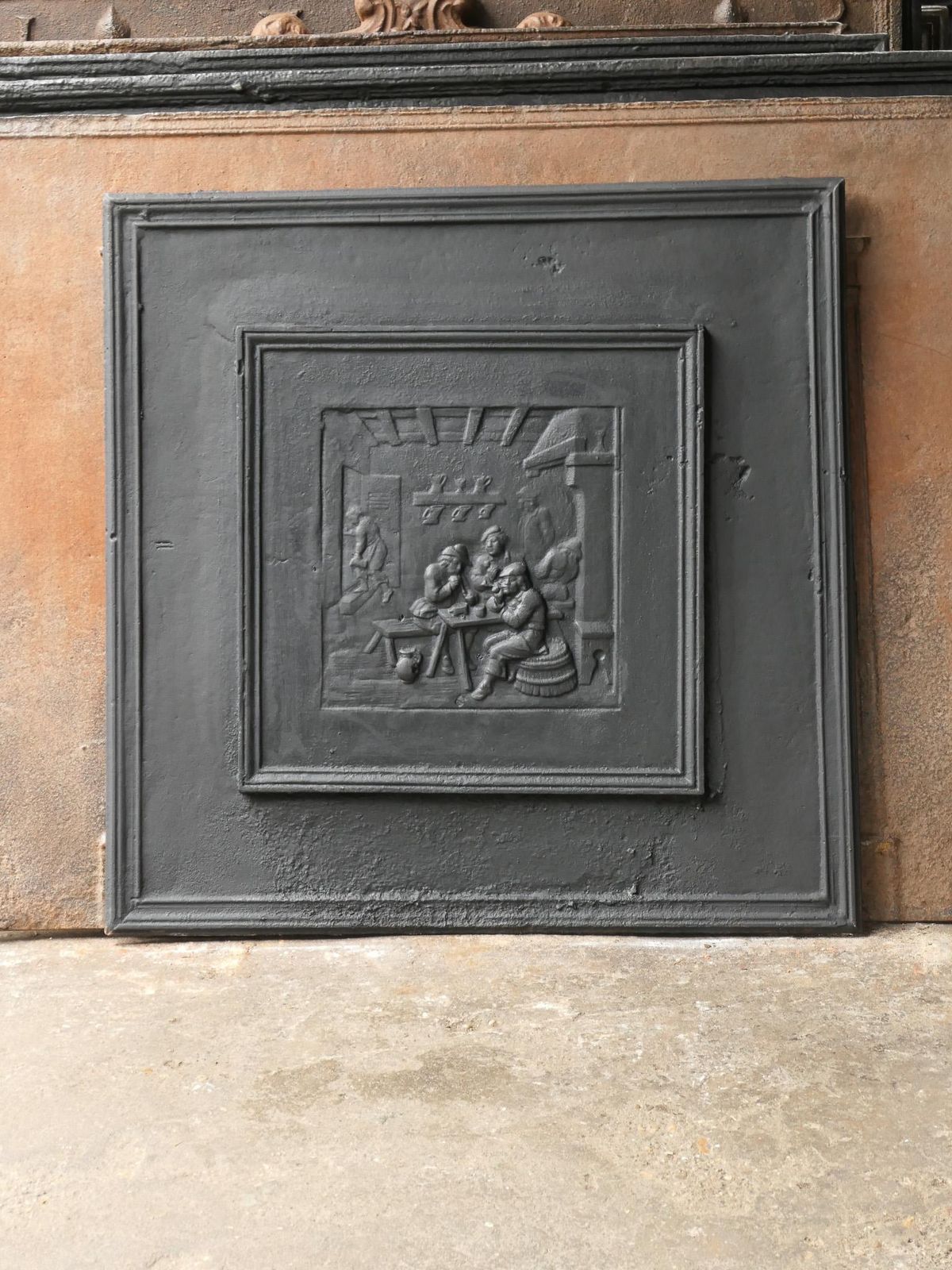 Antique French Napoleon III Style 'The Pub' Fireback / Backsplash photo for sale