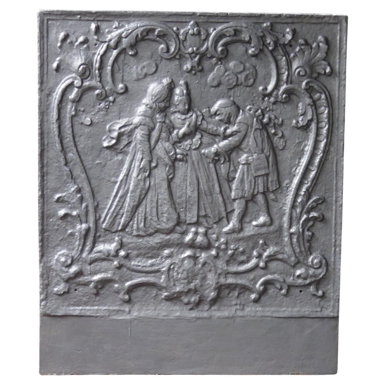 Tall 18th Century French Louis XV Period Fireback / Backsplash