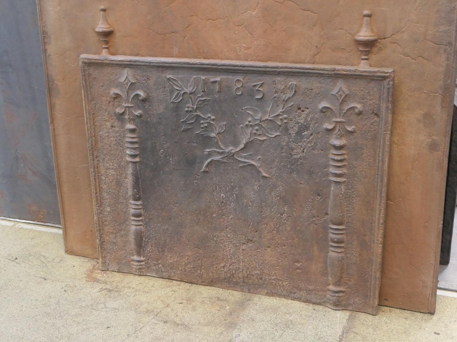 18th Century French Louis XV 'Pillars Of Hercules'  Fireback / Backsplash photo buy