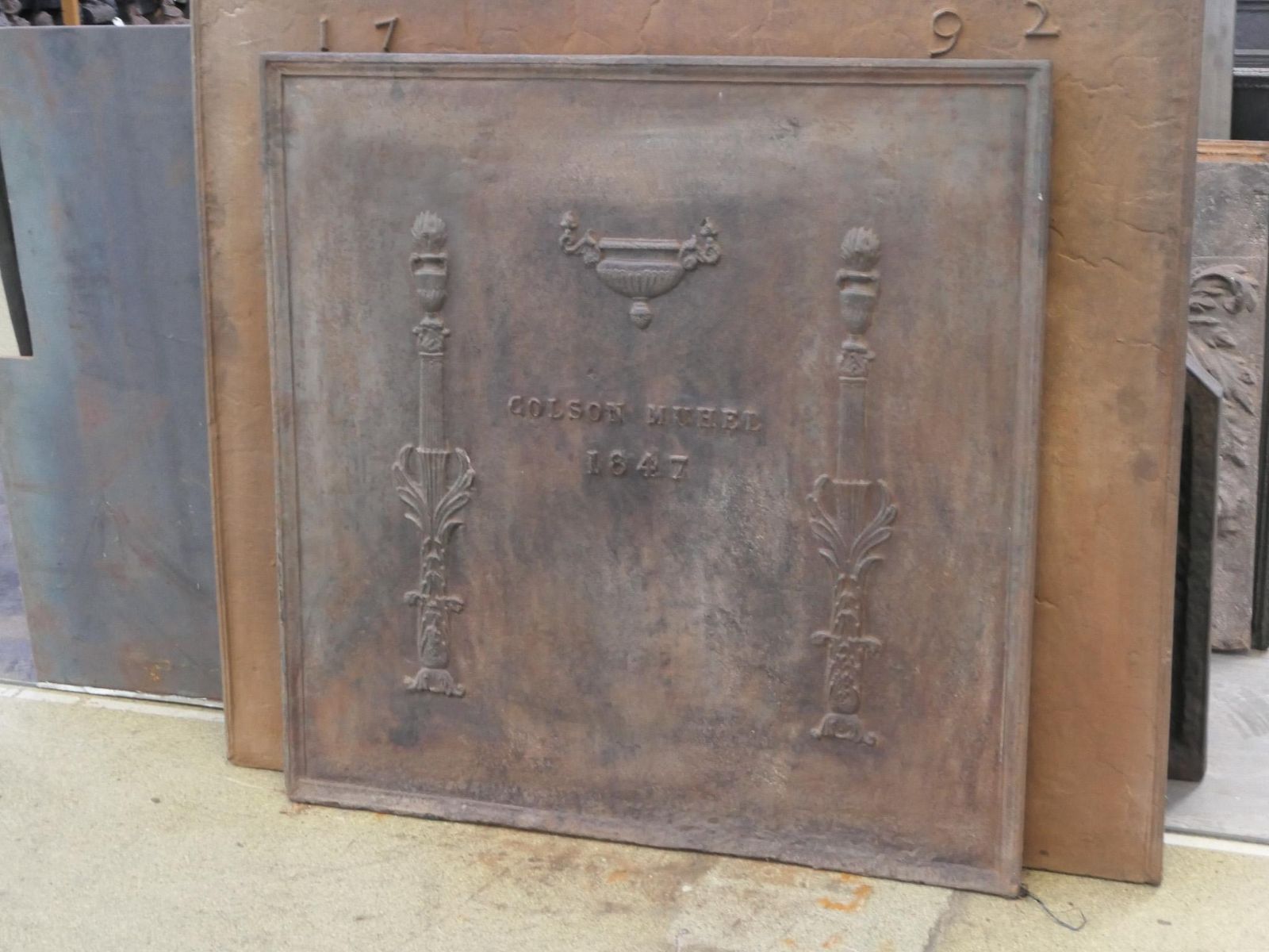 Antique French Neoclassical Fireback / Backsplash, 18th   19th Century photo 1600.0