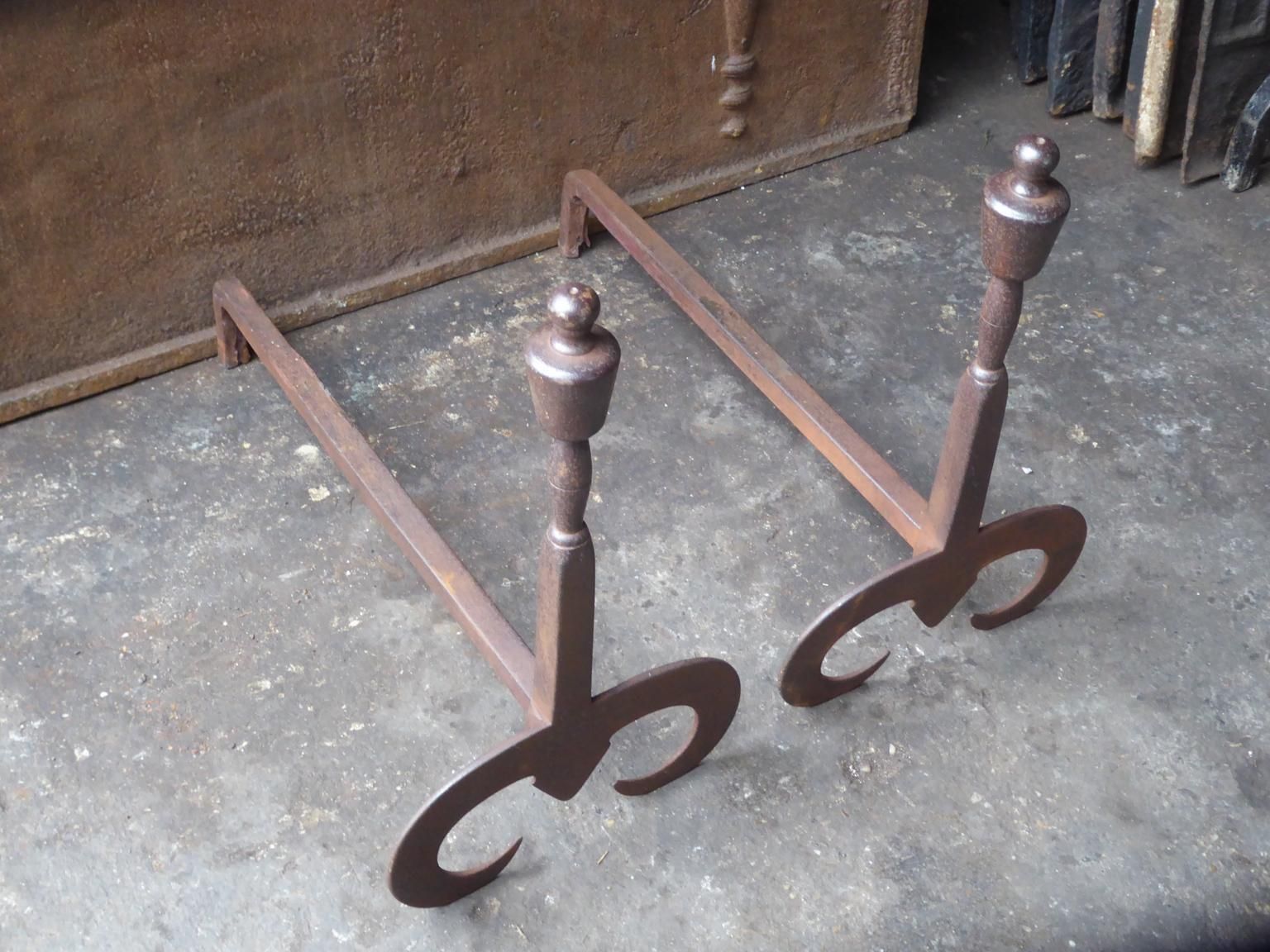 English Modernist Firedogs Or Andirons photo for sale
