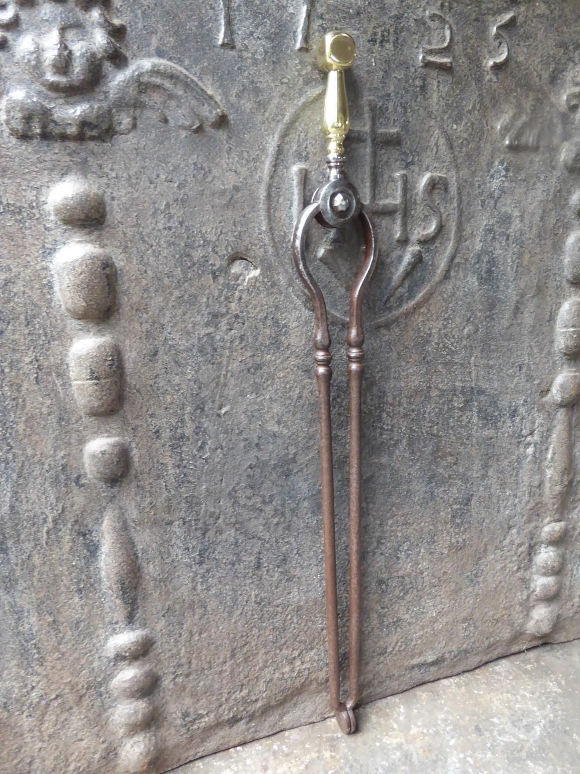 19th Century English Victorian Fireplace Tongs Or Fire Tongs photo furniture