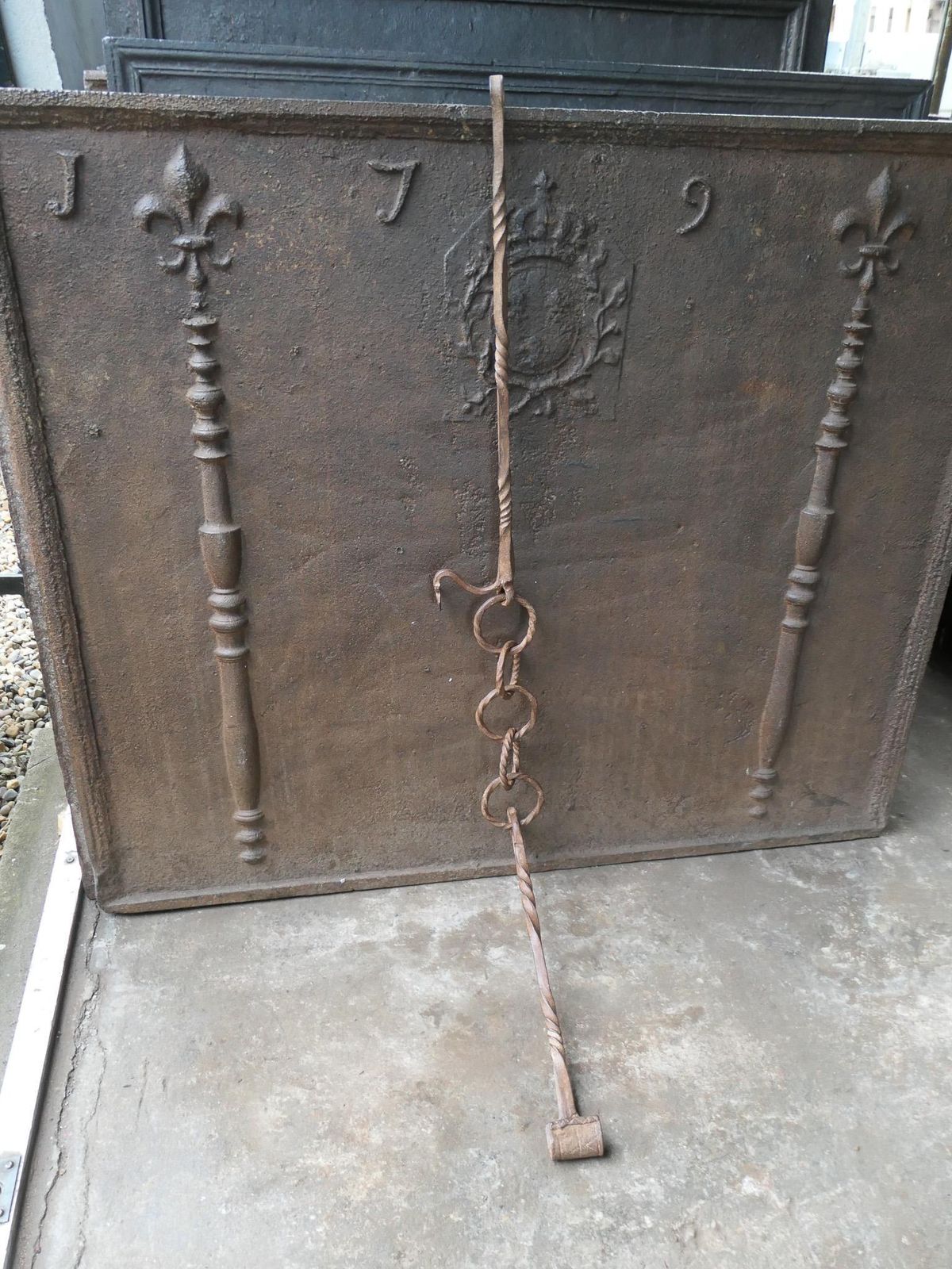 Large 17th Century French Fireplace Pot Hook photo furniture