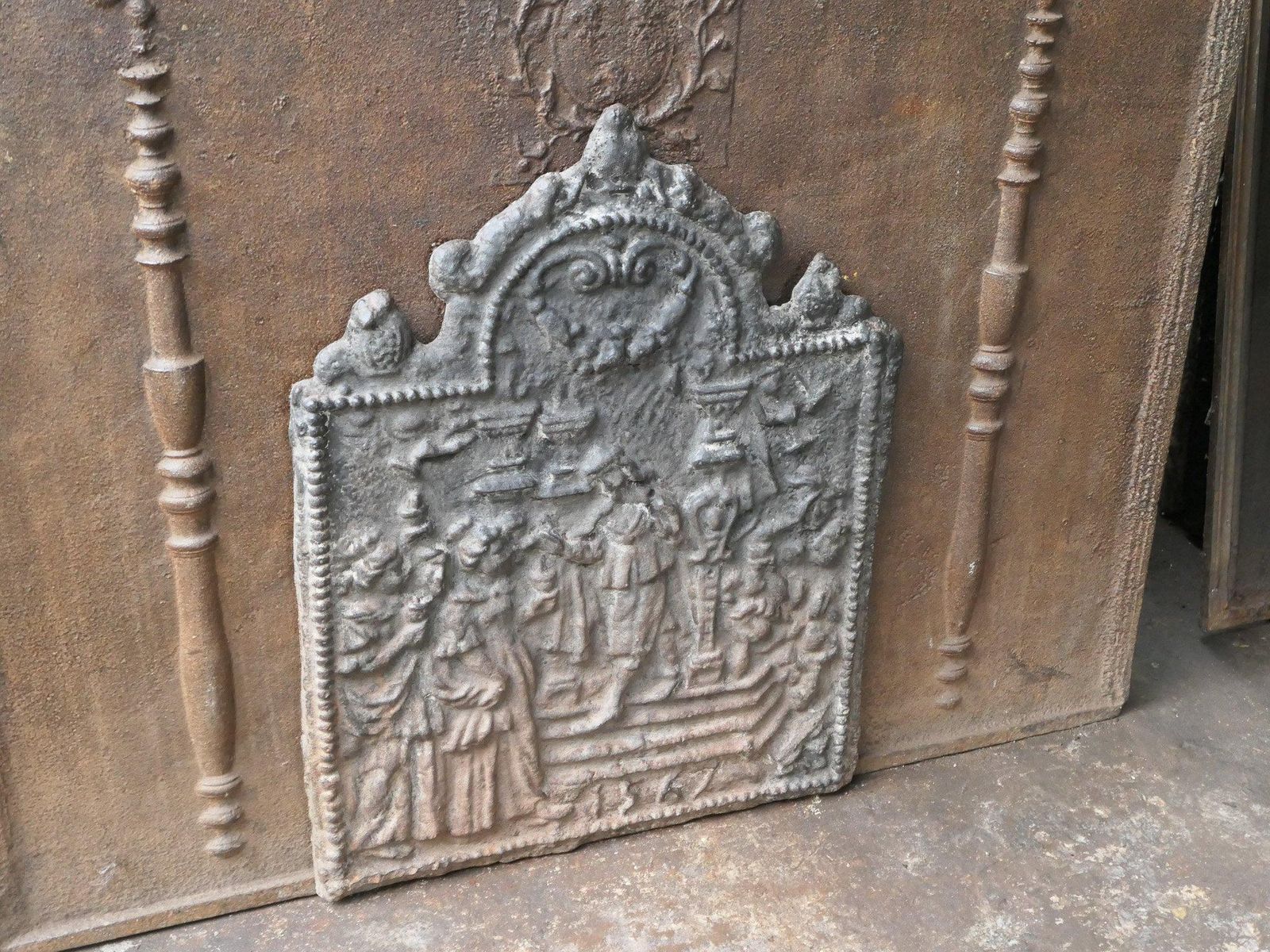 20th Century 'Religious Theme' Fireback / Backsplash, Gothic Style photo vinterior