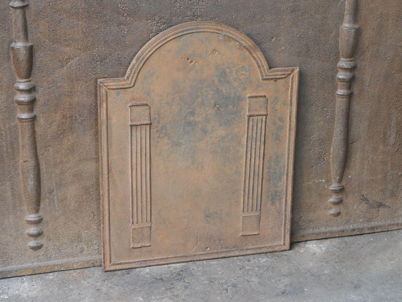 French 'Pillars Of Freedom' Fireback / Backsplash, 18th   19th C photo 320.0