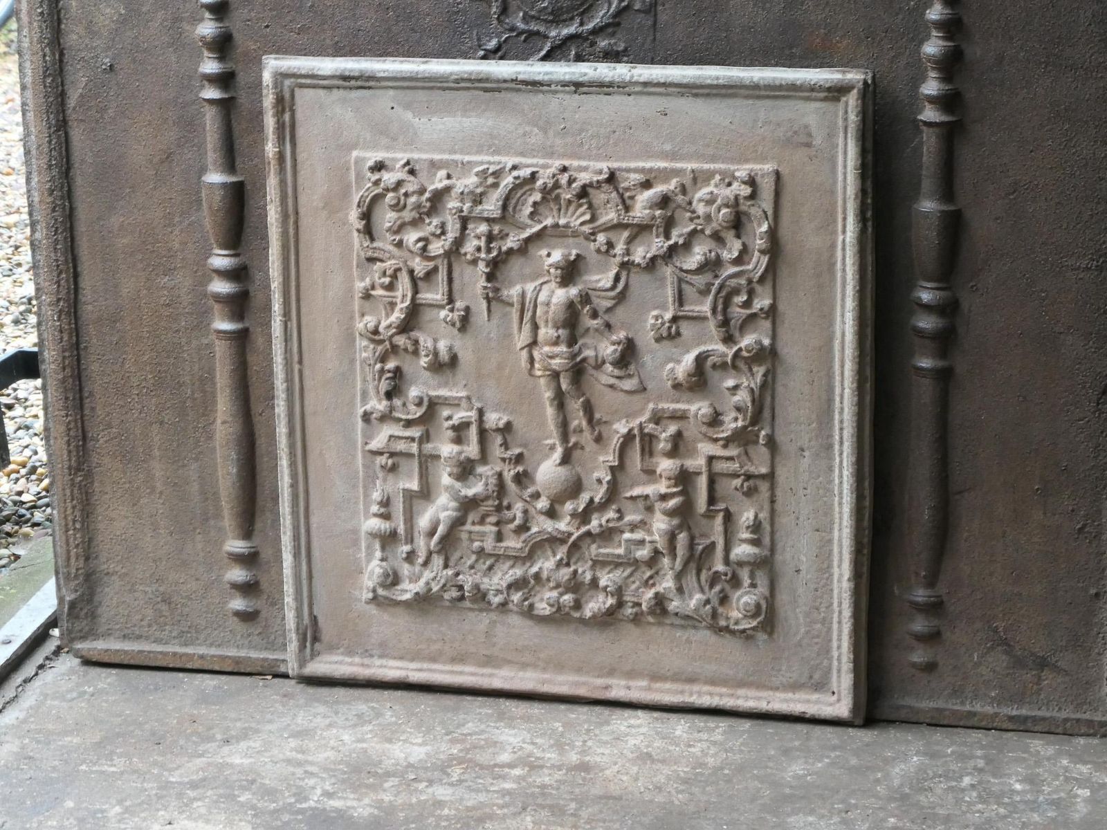 20th Century German 'Mercury' Fireback / Backsplash. Victorian Style. photo Home Fixtures