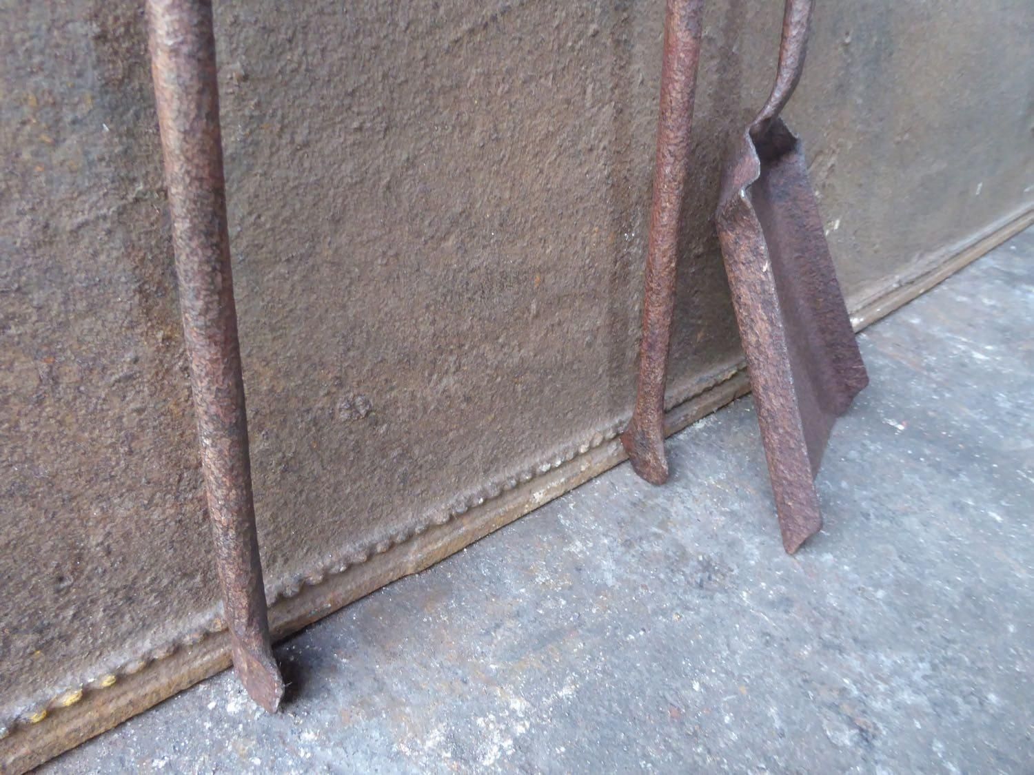 Rustic French Wrought Iron Fireplace Tools Or Fire Tools, 18th Century photo 286.0