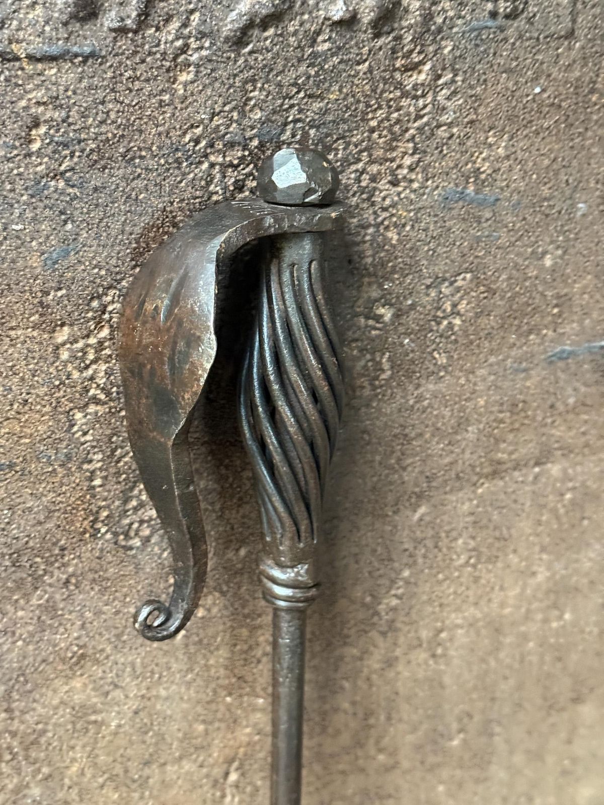 photo for sale Exceptional Hand Forged Dutch Fire Poker