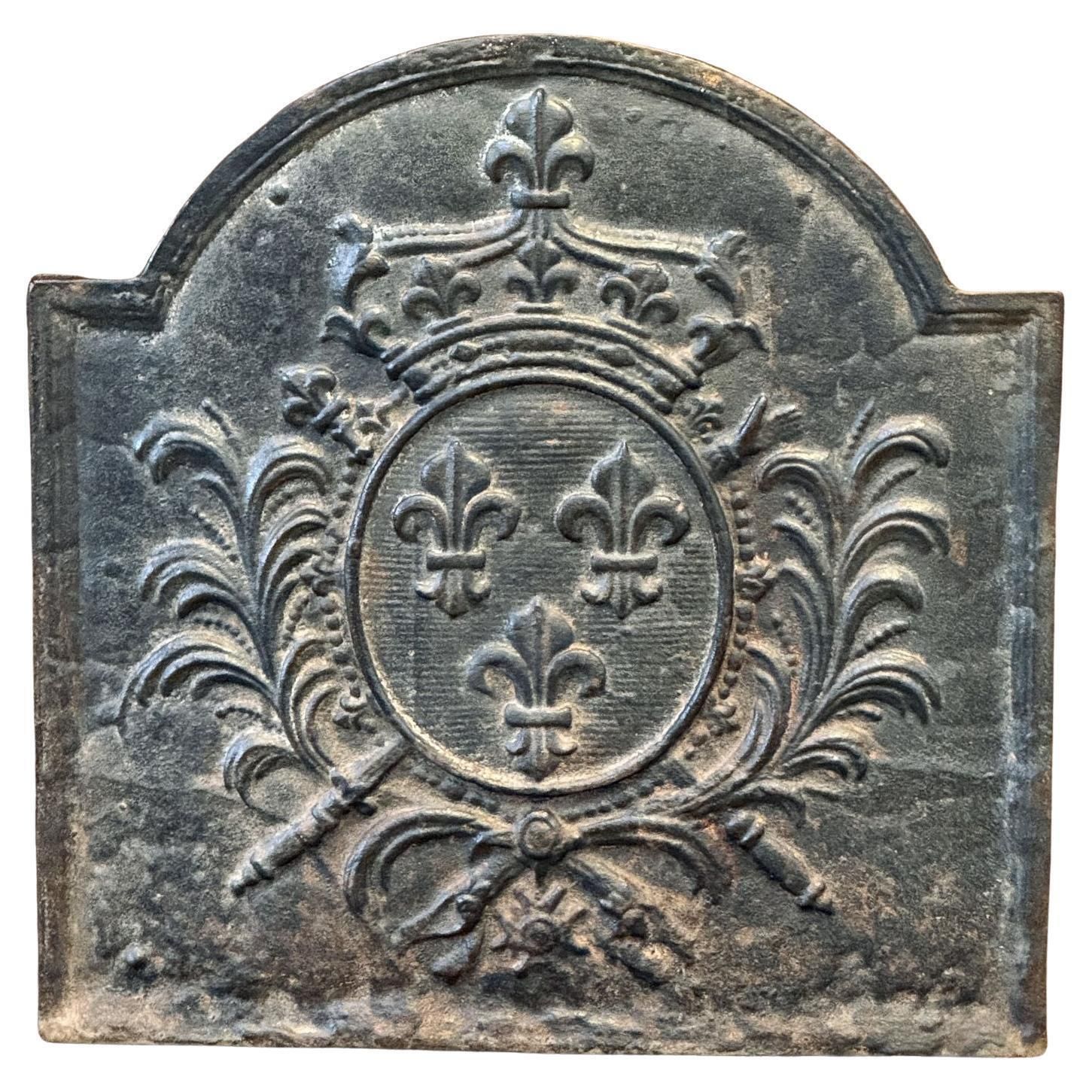 French Louis XV Style 'Arms Of France' Fireback / Backsplash