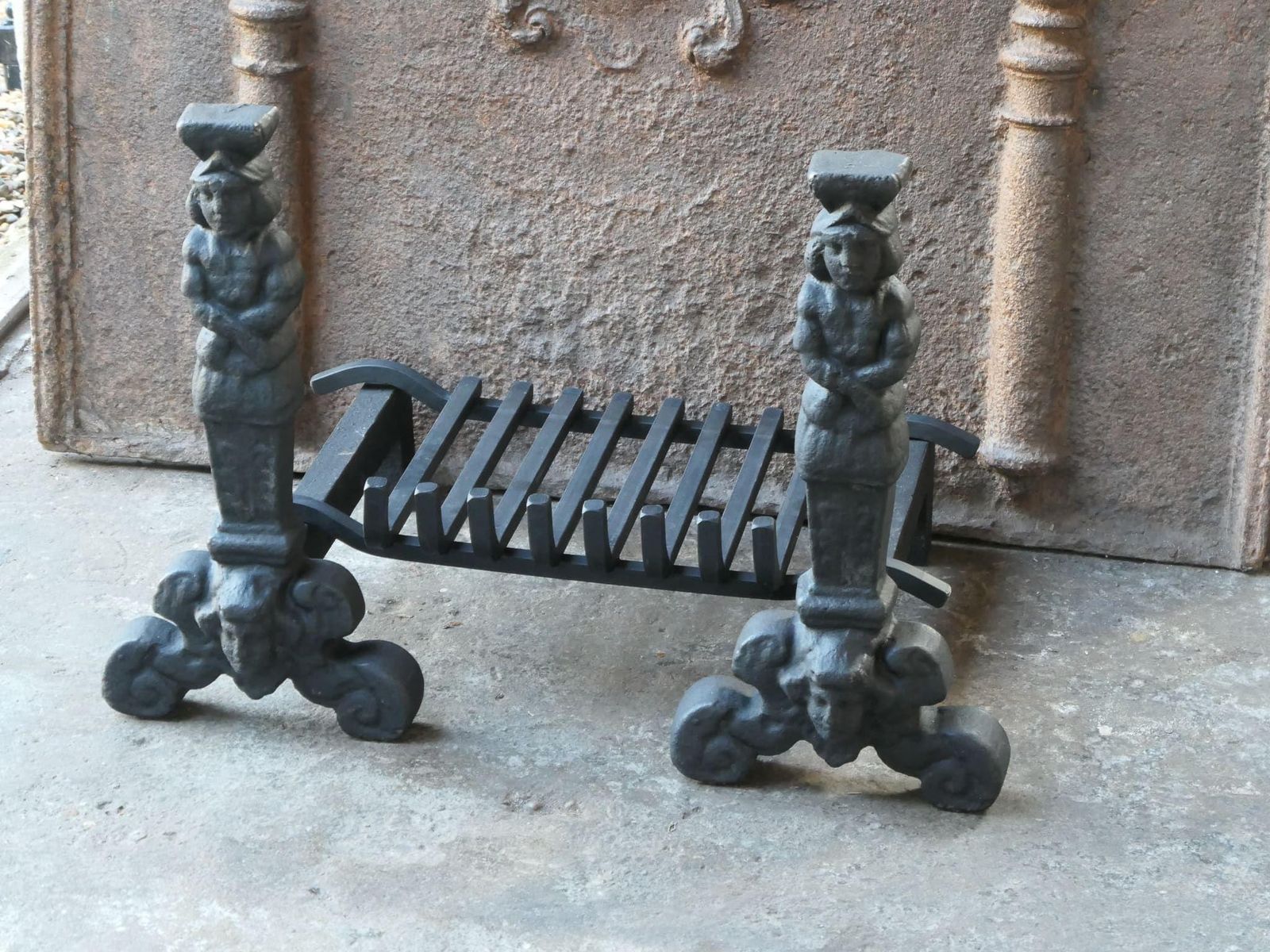 French Gothic Style Fireplace Grate Or Fire Basket, 20th Century photo for sale