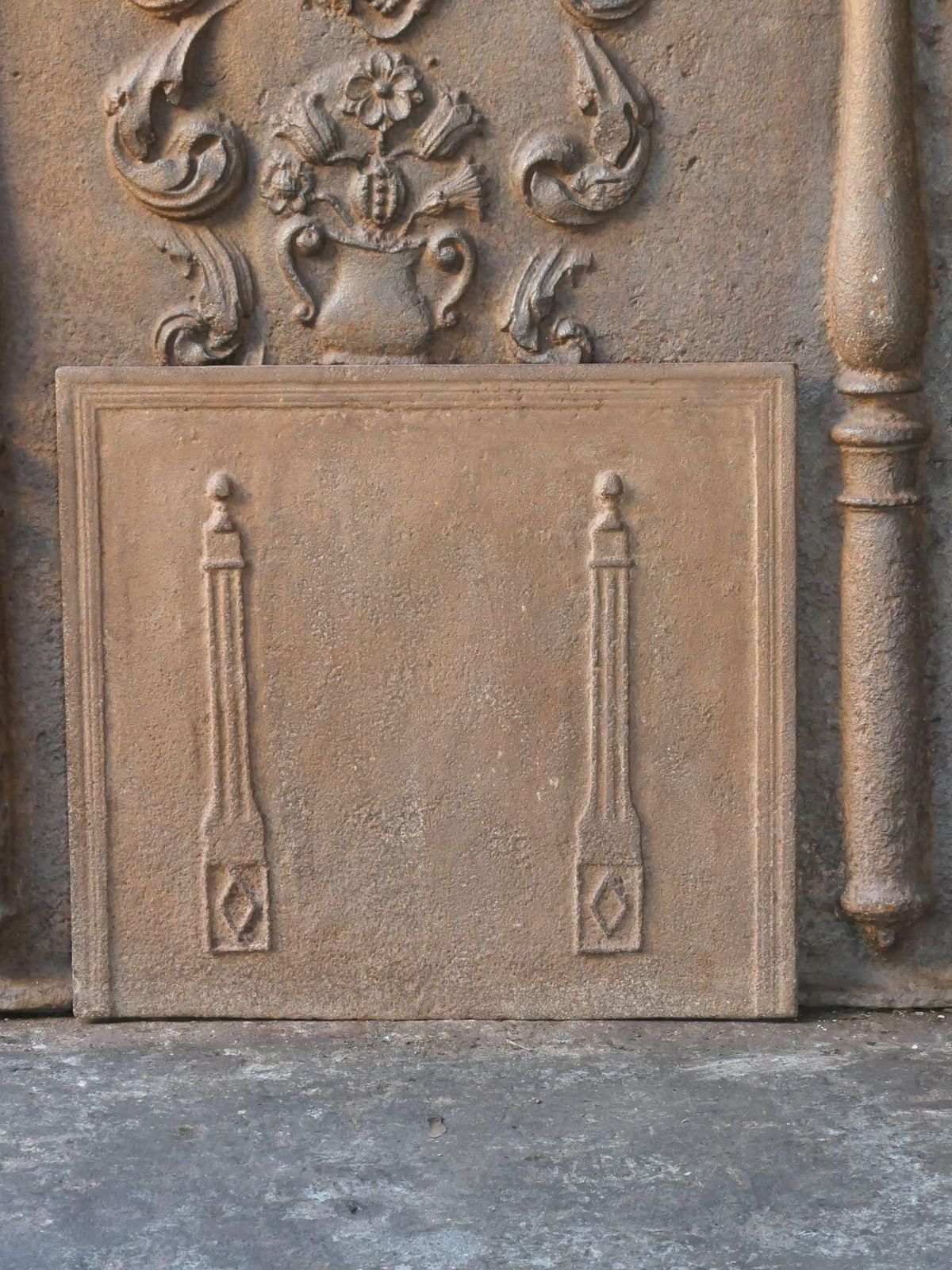 French 'Pillars Of Freedom' Fireback / Backsplash, 18th   19th C. photo furniture