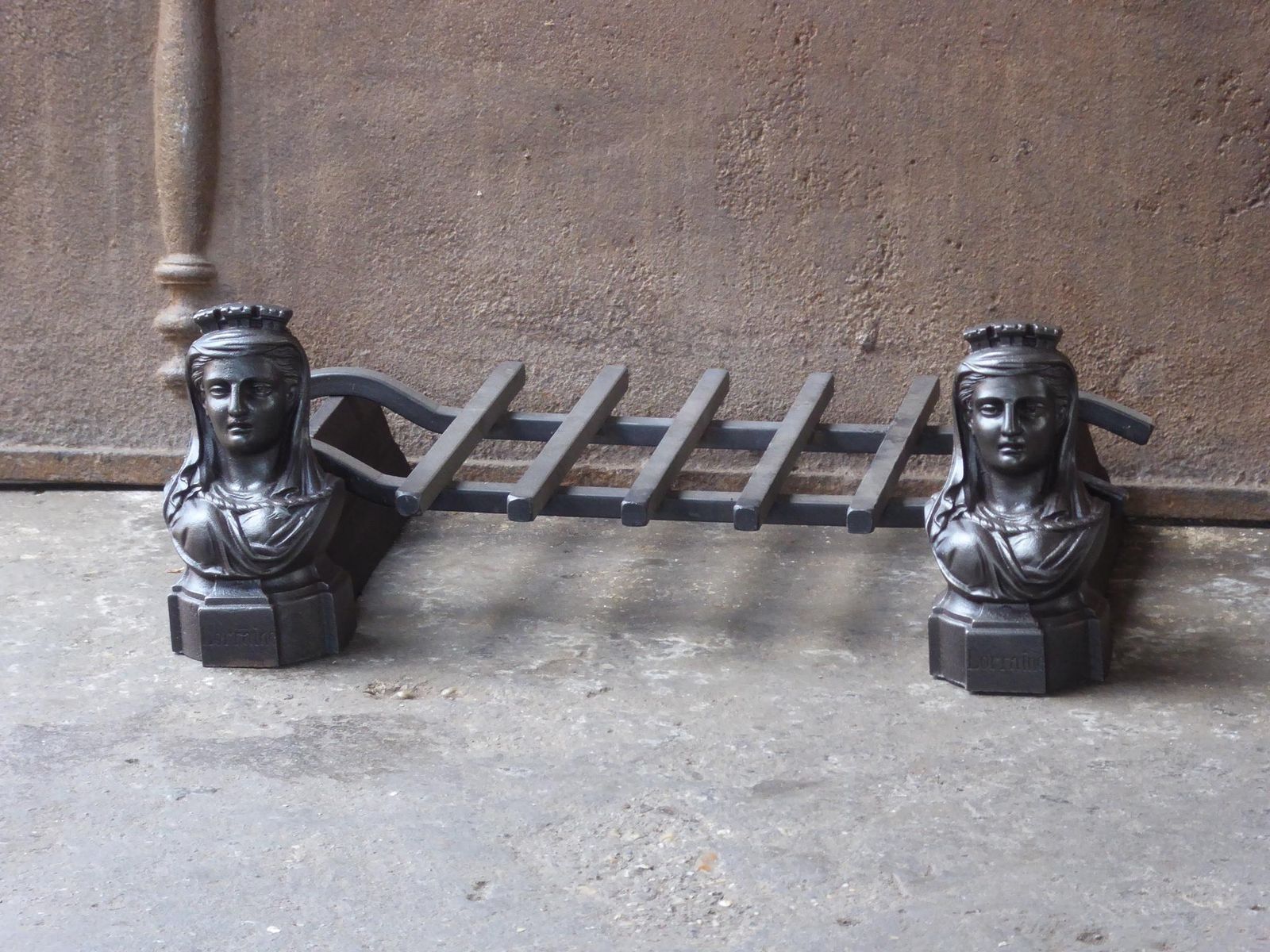 Antique French Napoleon III Fire Grate, Fireplace Grate photo furniture