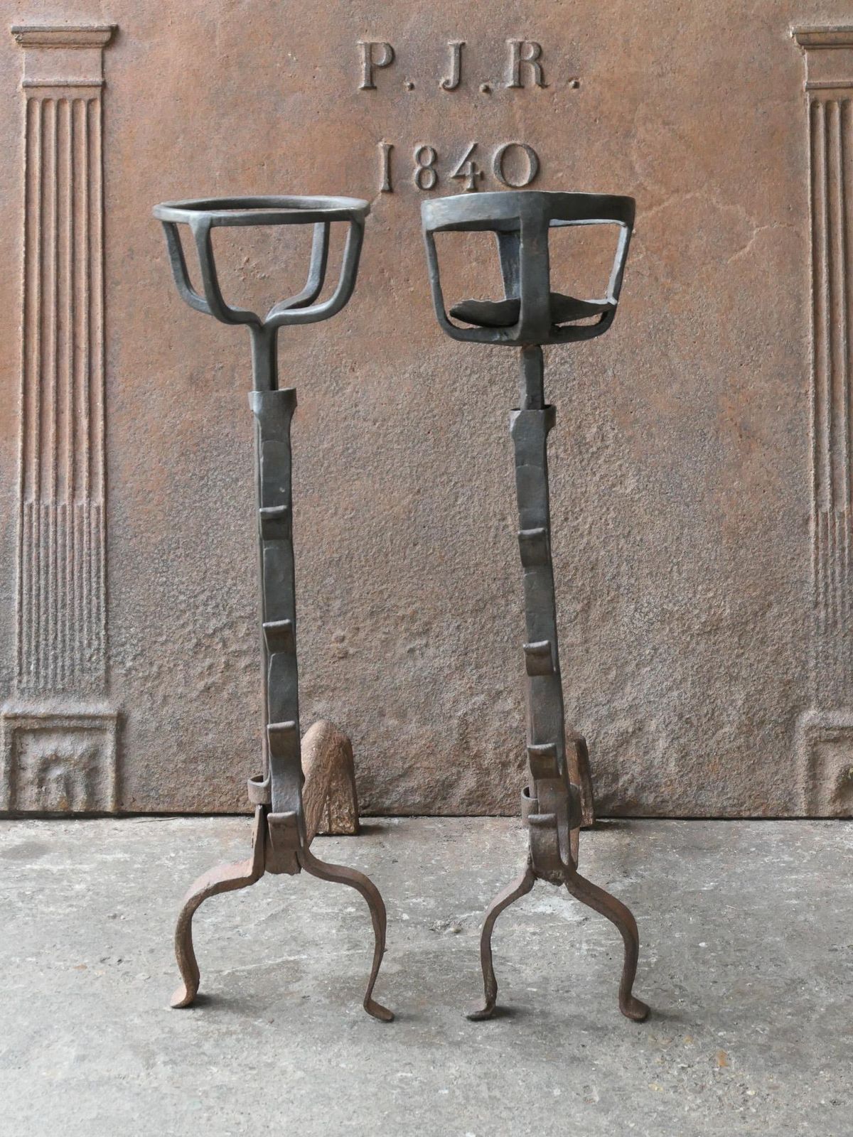 18th Century French Louis XV Fire Andirons photo Home Fixtures