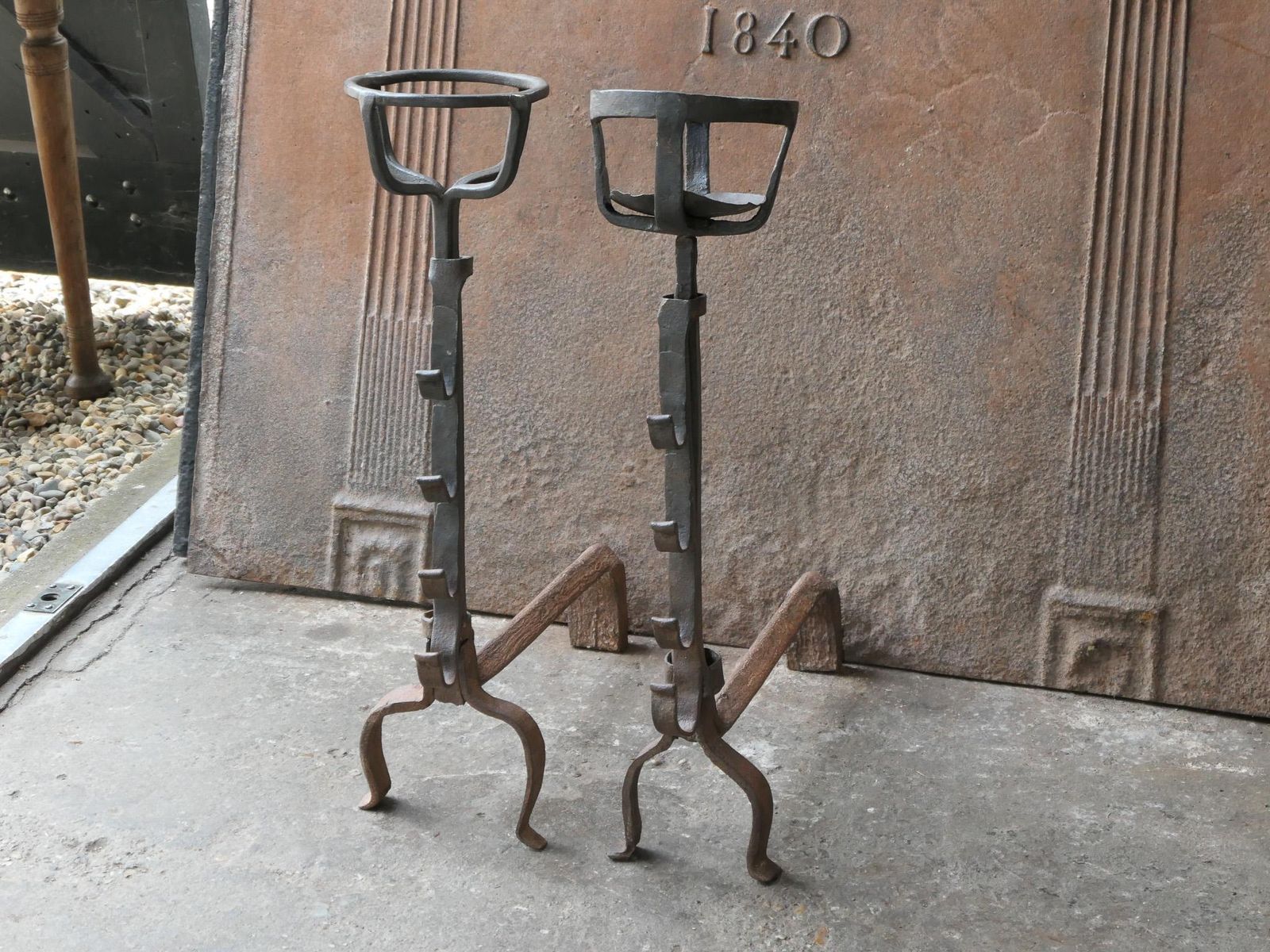 18th Century French Louis XV Fire Andirons photo vinterior