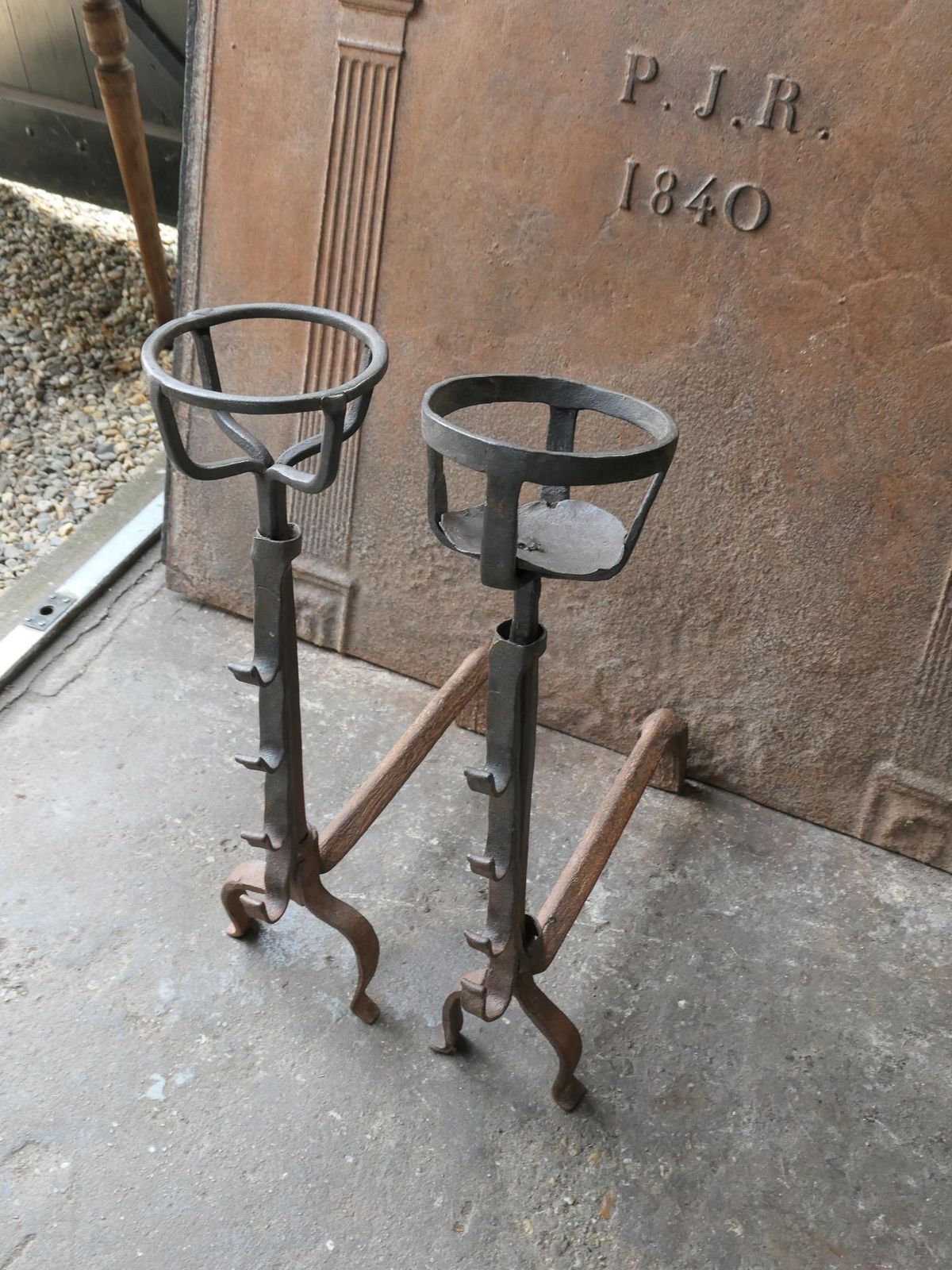 photo furniture 18th Century French Louis XV Fire Andirons