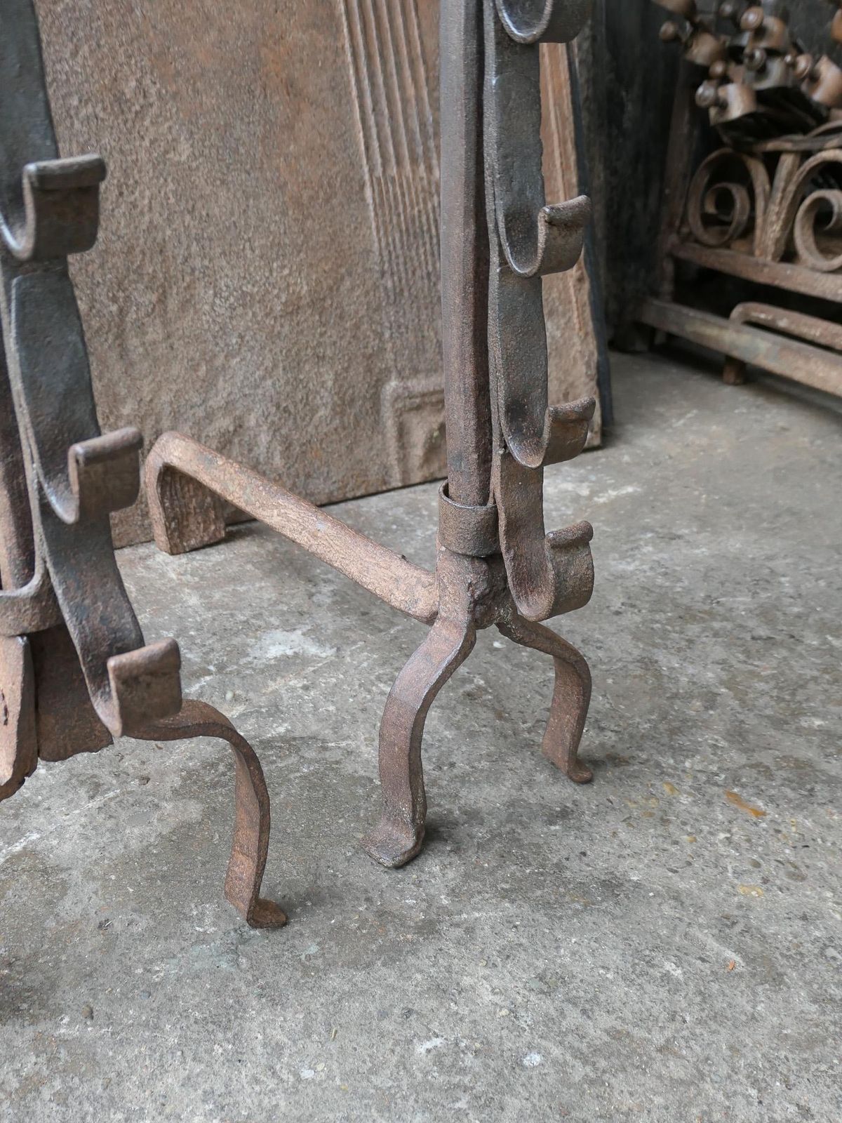 photo buy 18th Century French Louis XV Fire Andirons