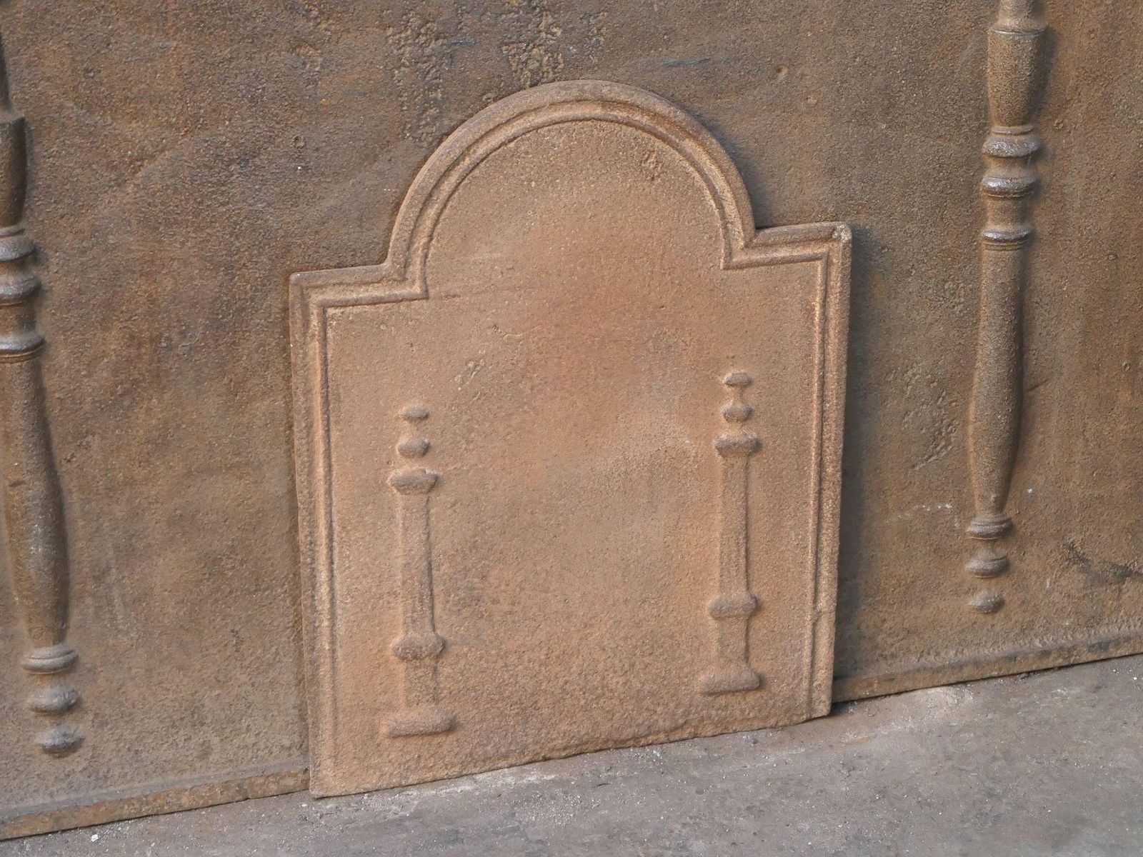 French 'Pillars Of Freedom' Fireback / Backsplash, Early 19th Century photo vinterior
