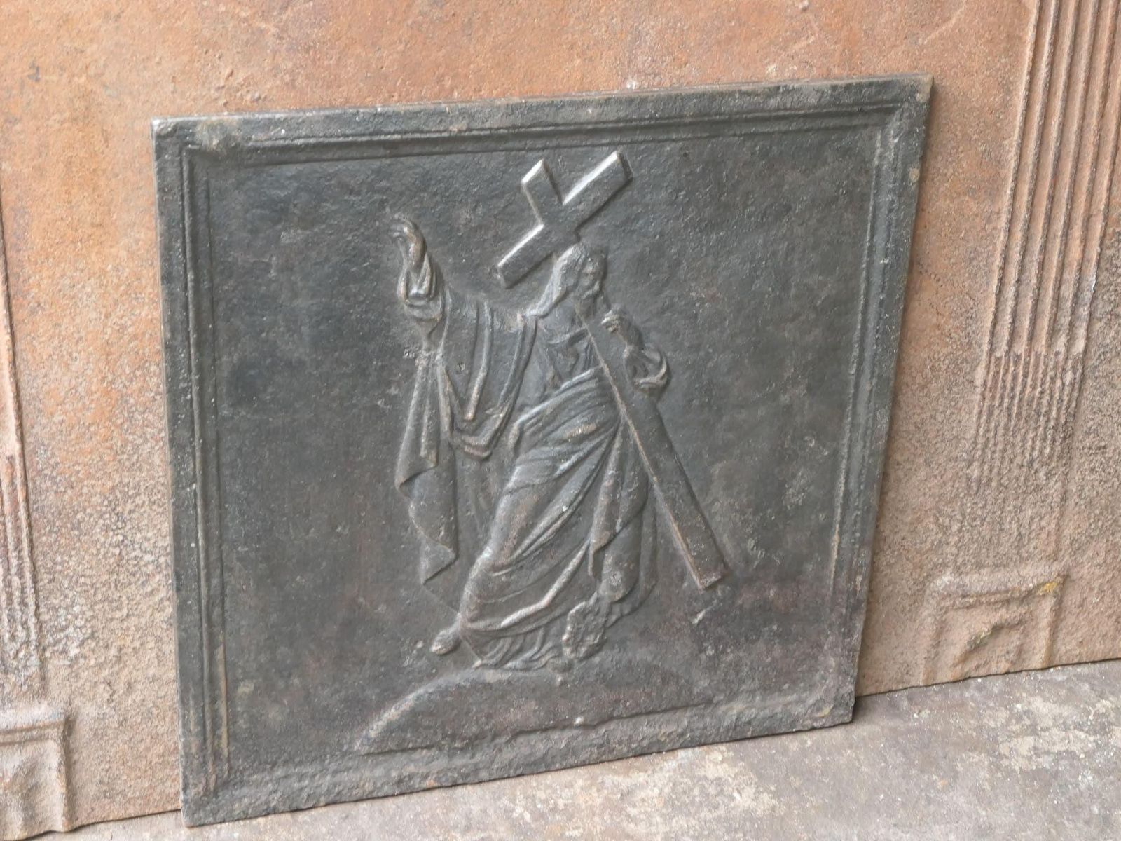 French Napoleon III Period 'Jezus' Fireback / Backsplash photo 337.0