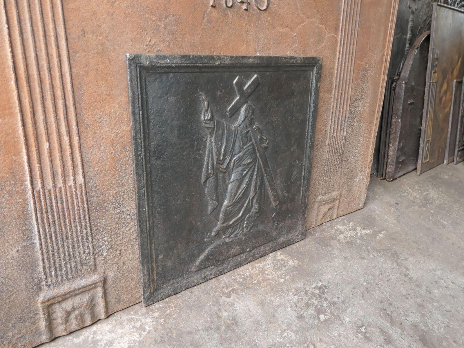 photo furniture French Napoleon III Period 'Jezus' Fireback / Backsplash