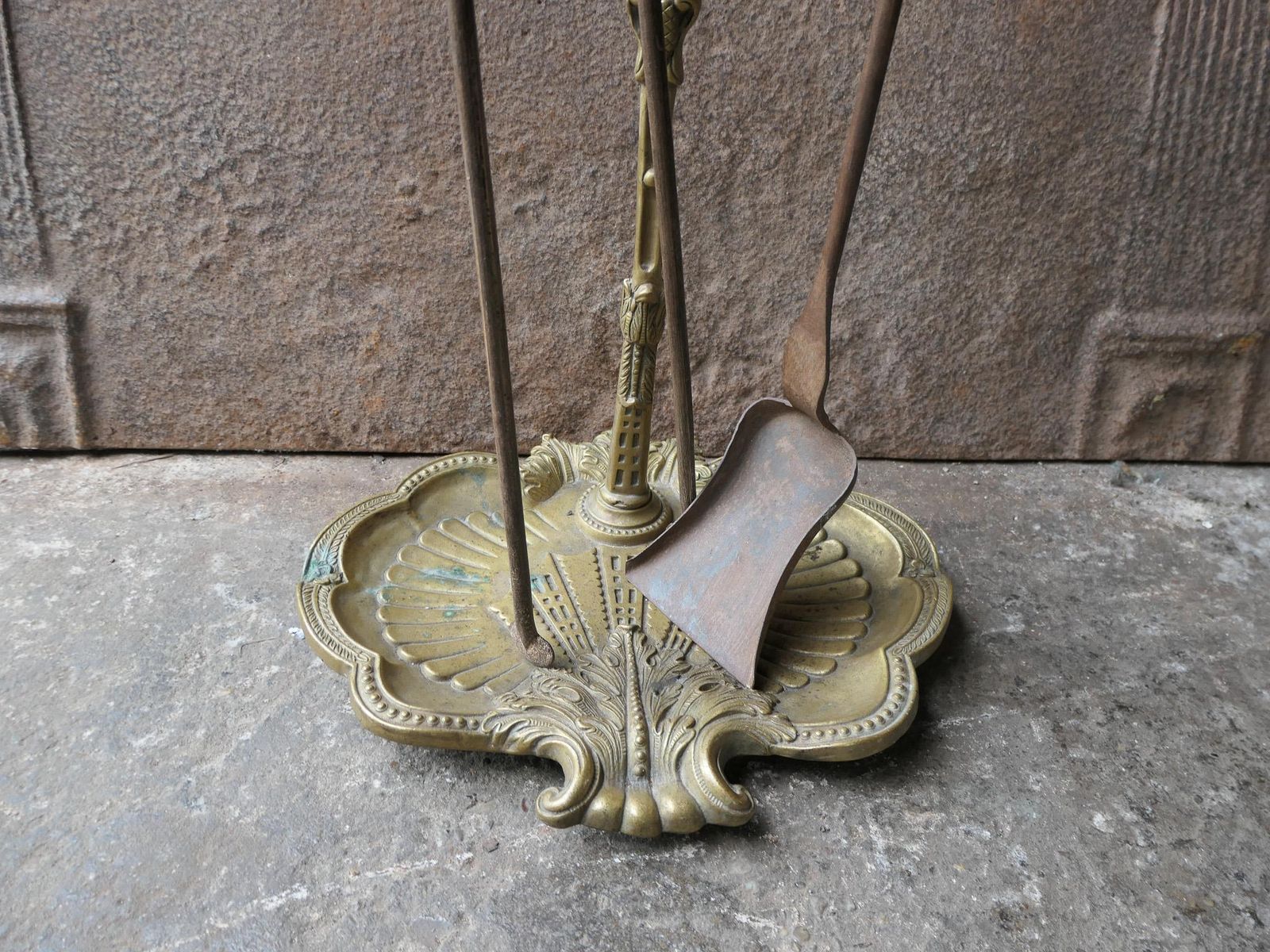 Early 20th Century French Napoleon III Style Fireplace Tool Set photo buy