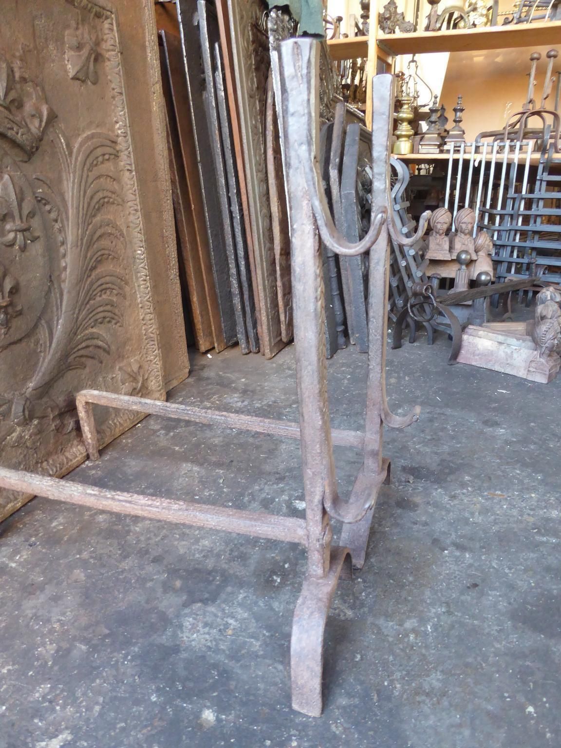 photo for sale Antique French Andirons Or Firedogs, 18th Century