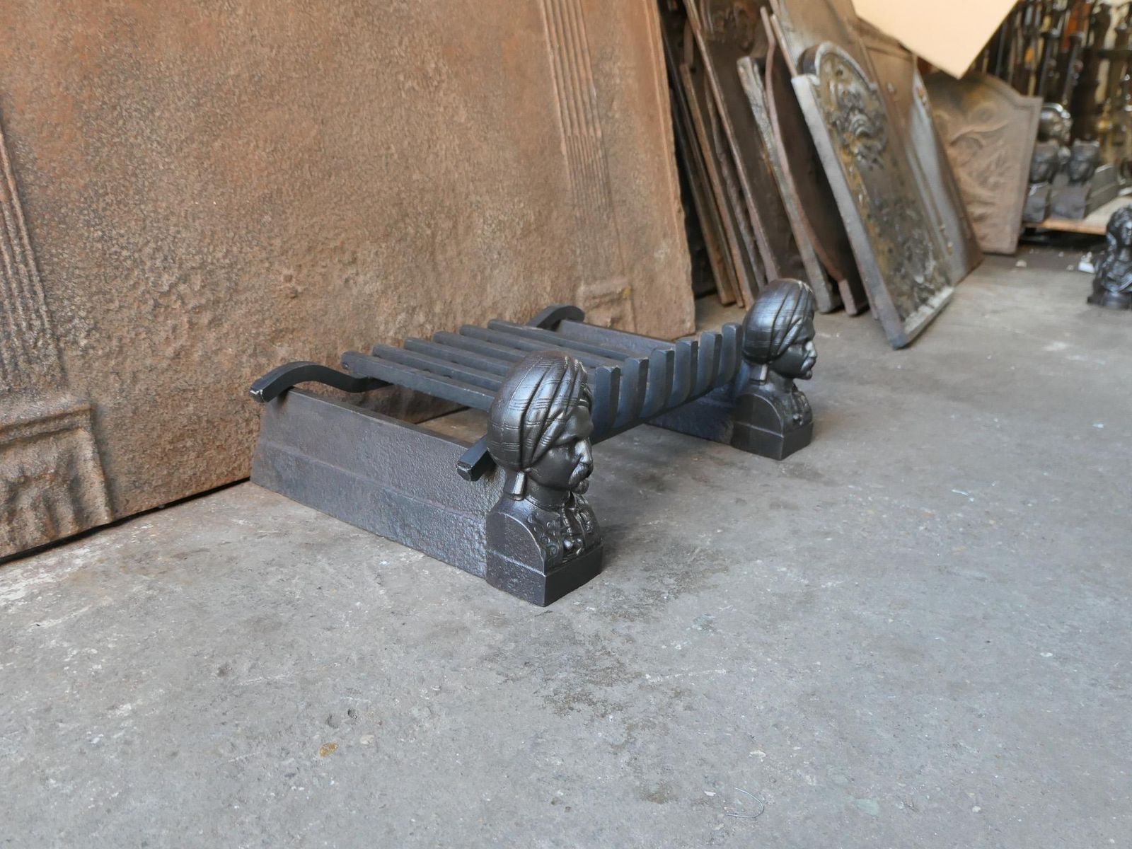 photo for sale Antique French Napoleon III Fire Grate, Fireplace Grate, 19th Century