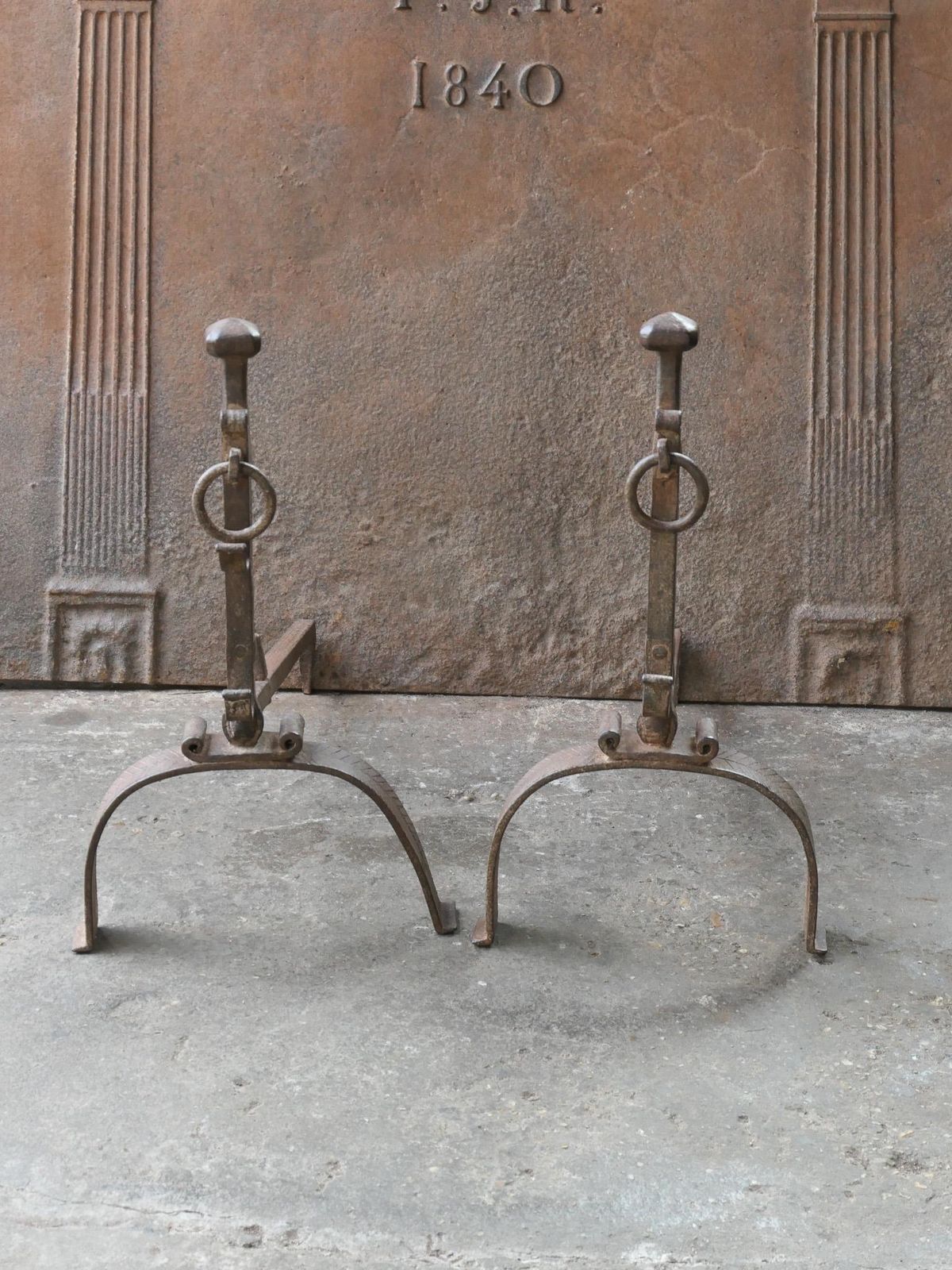 18th Century French Louis XV Fire Andirons photo furniture