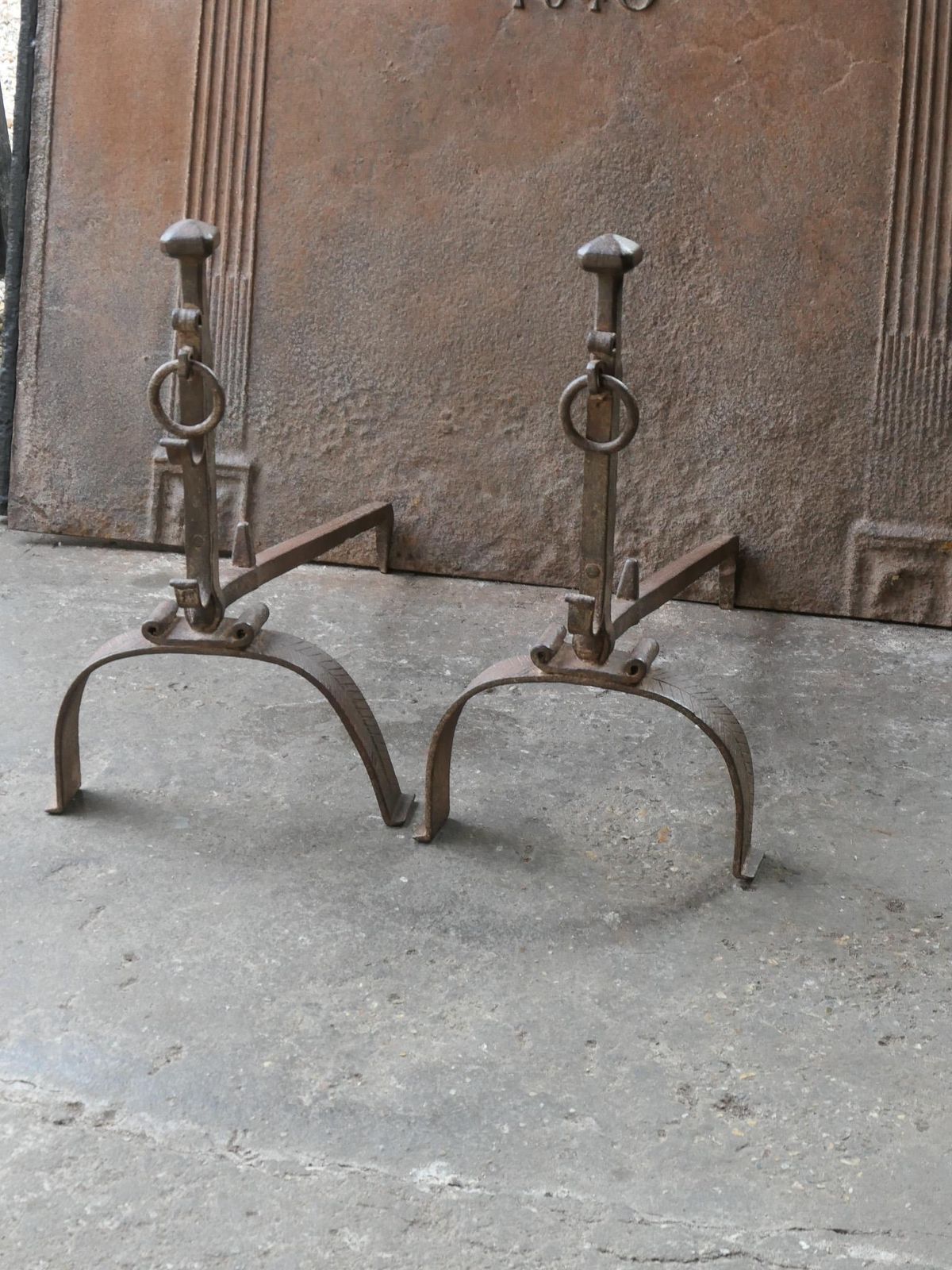 18th Century French Louis XV Fire Andirons photo Home Fixtures
