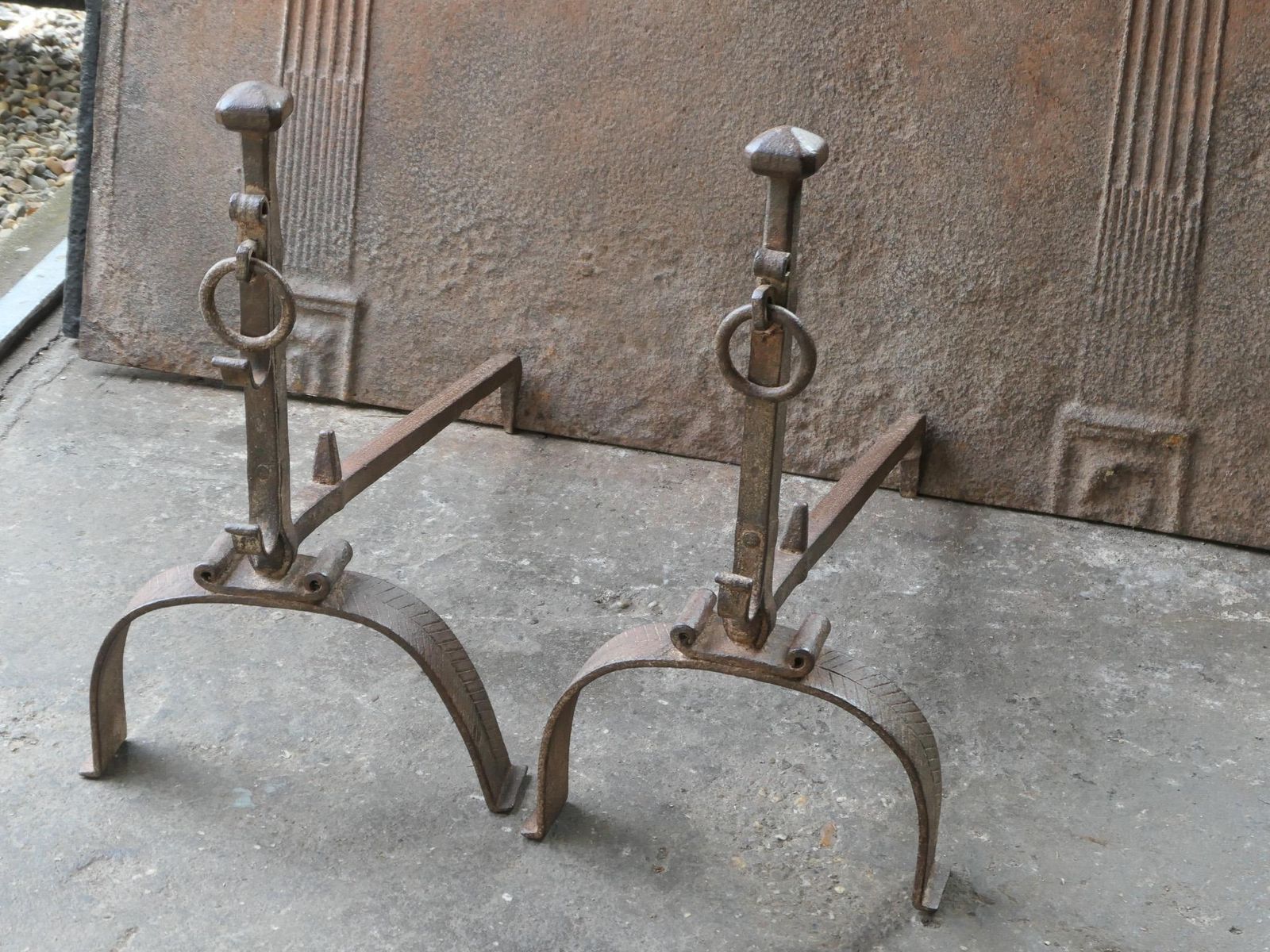 18th Century French Louis XV Fire Andirons photo vinterior