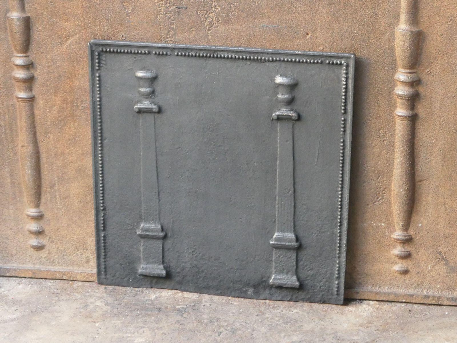 French 'Pillars Of Freedom' Fireback / Backsplash, Early 19th Century photo 320.0
