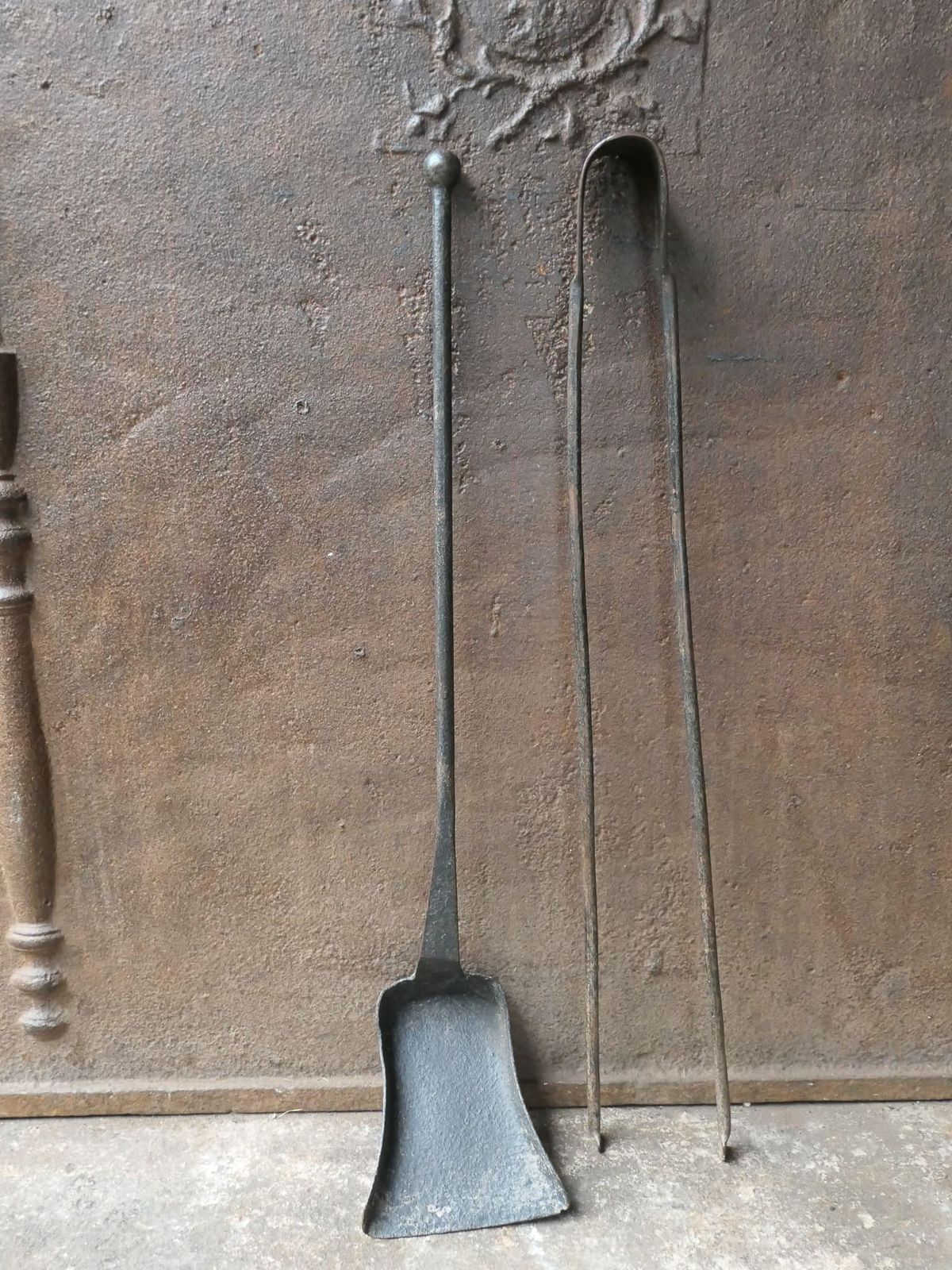 Rustic French Wrought Iron Fireplace Tools Or Fire Tools, 18th Century photo furniture