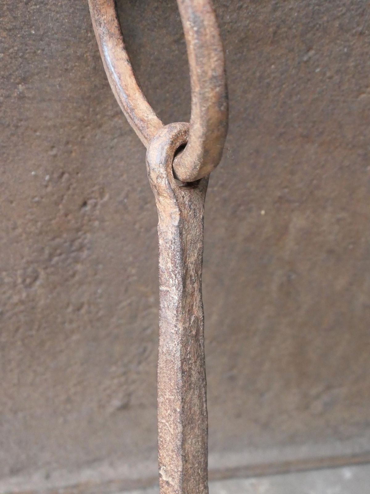 Large 17th Century French Fireplace Pot Hook photo vintage