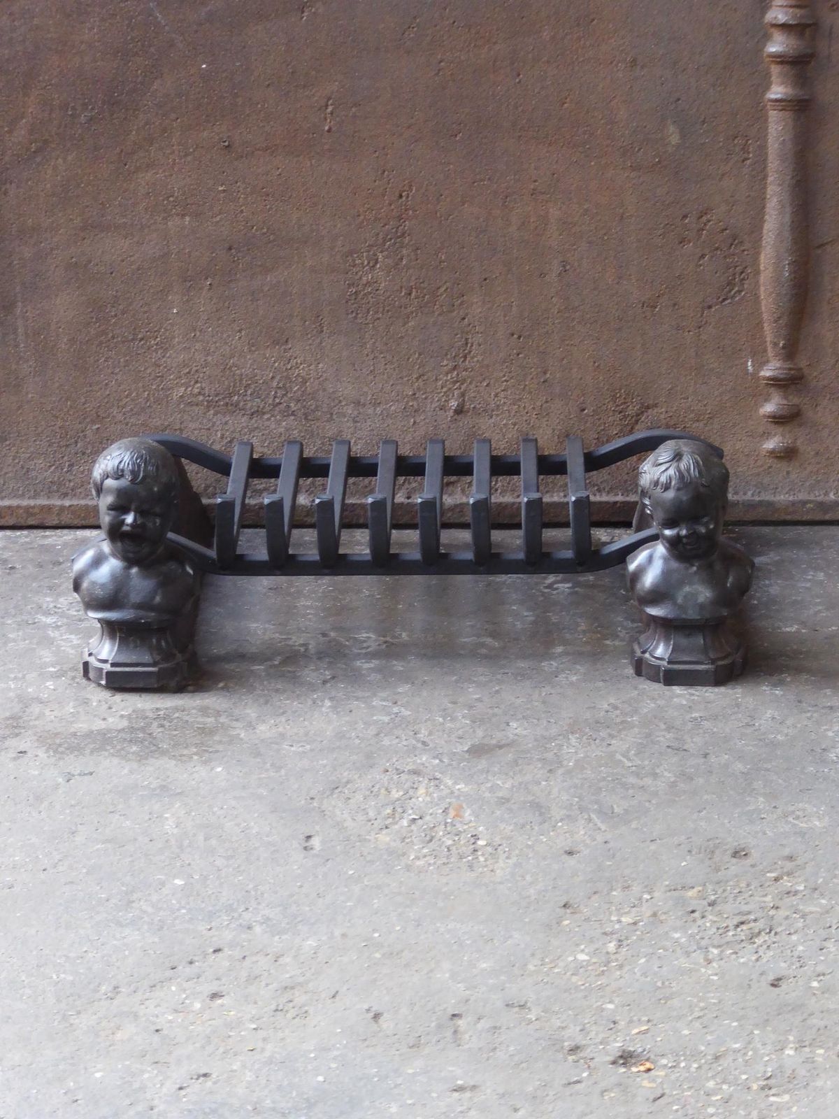 Antique French Napoleon III Fire Grate, Fireplace Grate photo for sale