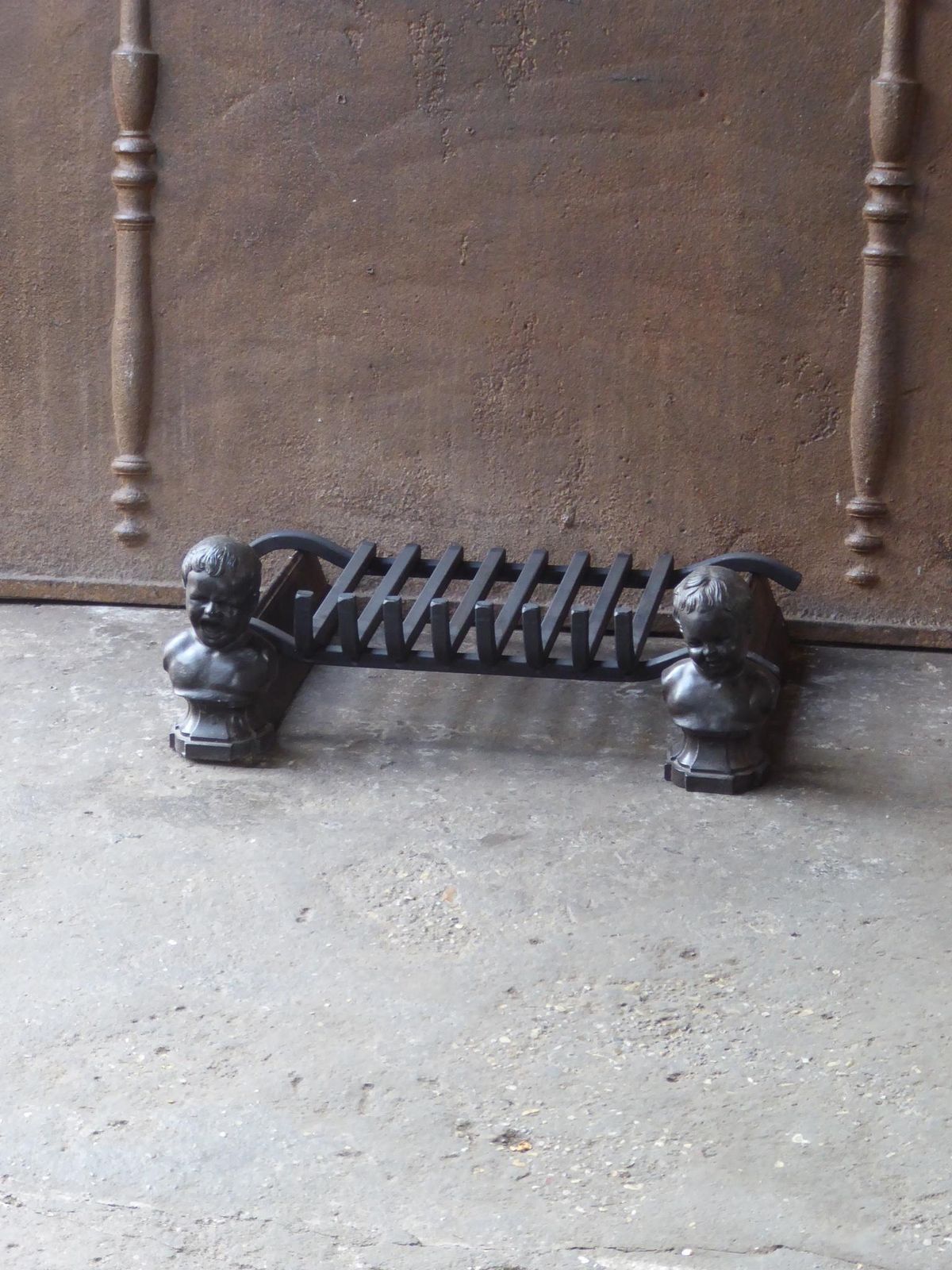 Antique French Napoleon III Fire Grate, Fireplace Grate photo Home Fixtures