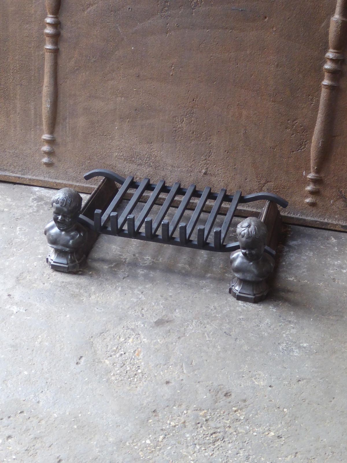 Antique French Napoleon III Fire Grate, Fireplace Grate photo 380.0