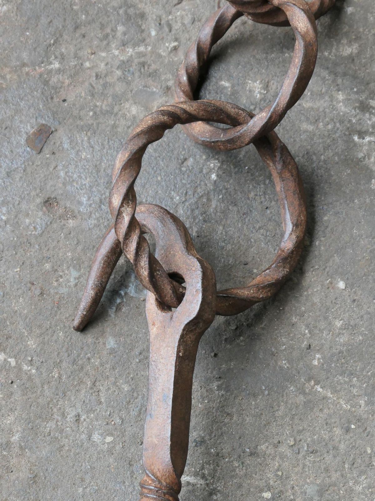Large 17th Century French Fireplace Pot Hook photo 320.0