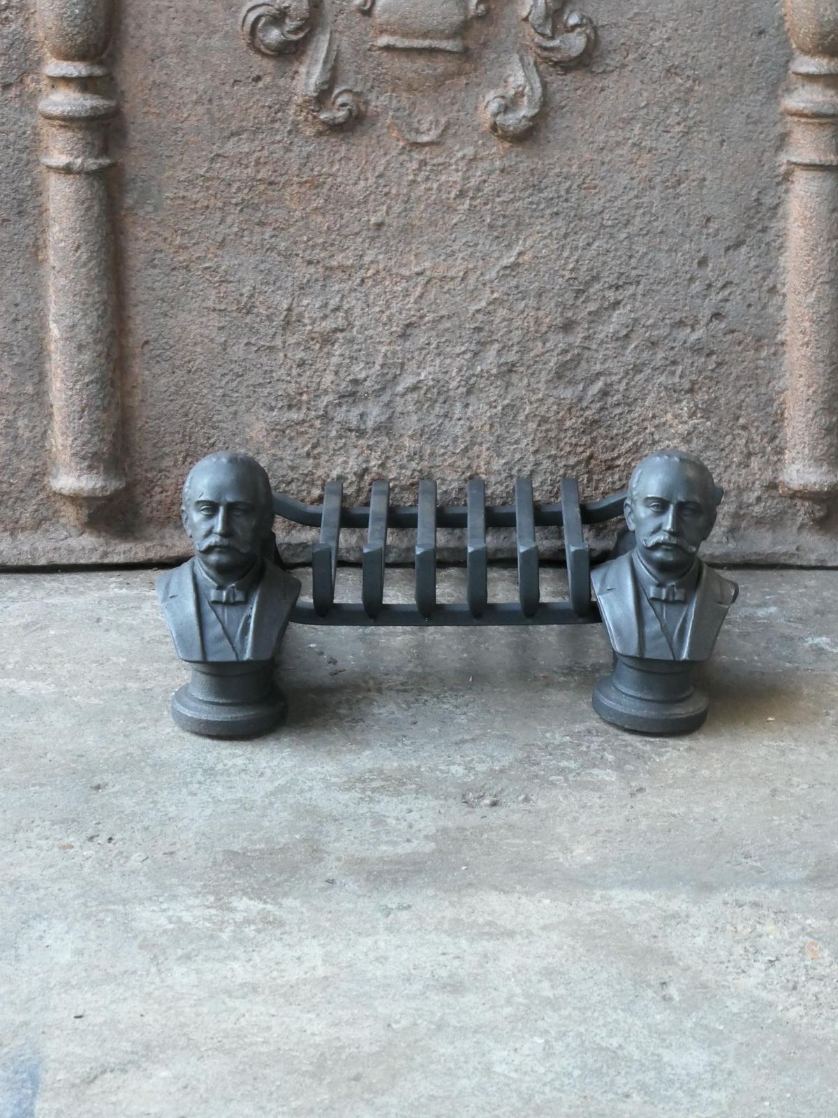 Antique French Napoleon III Fire Grate, Fireplace Grate, 19th Century photo for sale