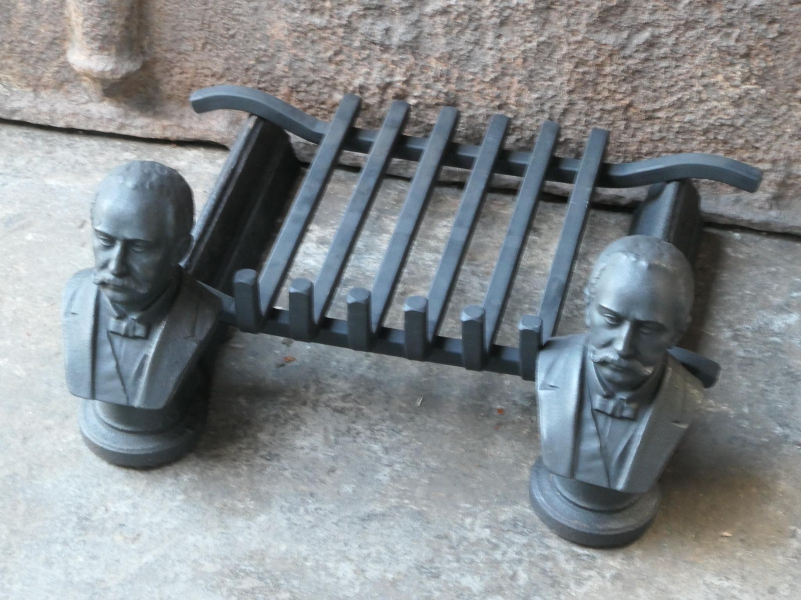 Antique French Napoleon III Fire Grate, Fireplace Grate, 19th Century photo 328.0