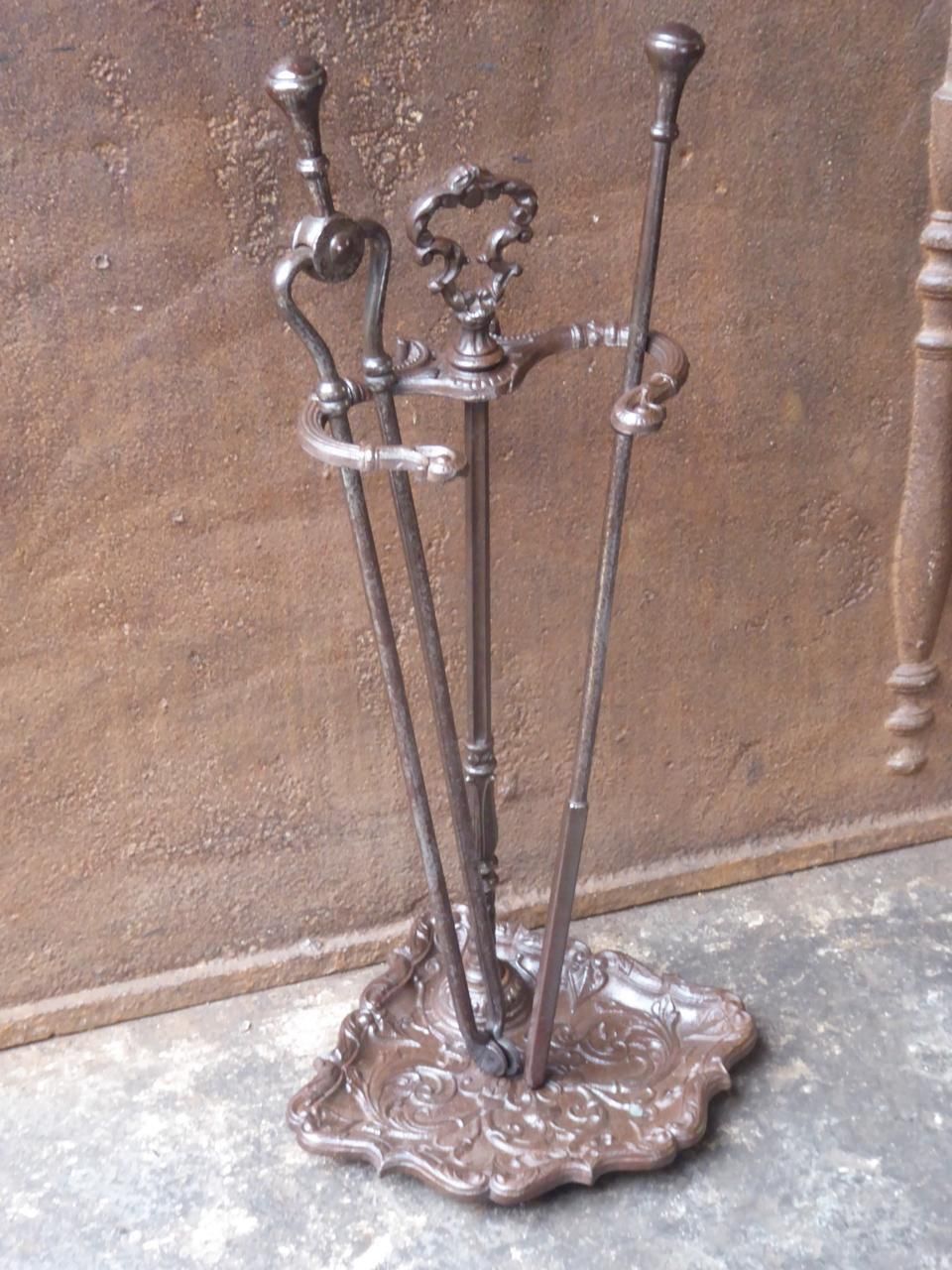 19th Century English Victorian Fireplace Tools Or Fireplace Toolset photo for sale