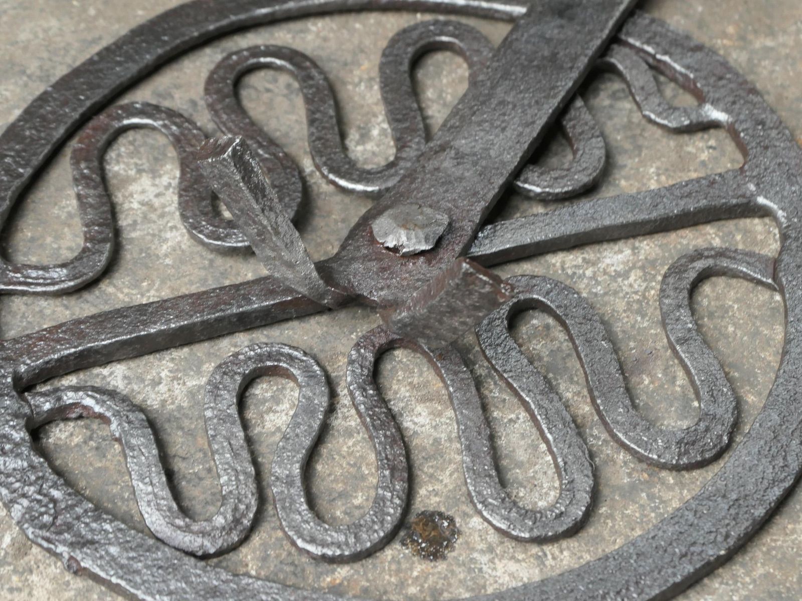 Hand Forged 17th   18th Century French Rotating Gridiron photo vintage