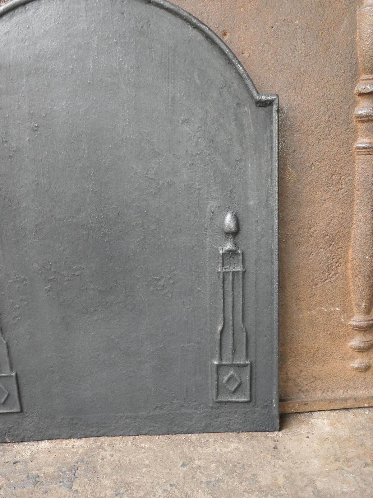 Antique French 'Pillars Of Freedom' Fireback / Backsplash, 18th   19th C. photo vintage