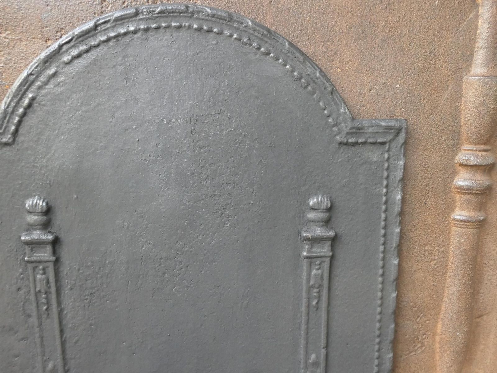 Antique French 'Pillars Of Freedom' Fireback / Backsplash, 18th   19th C. photo vintage