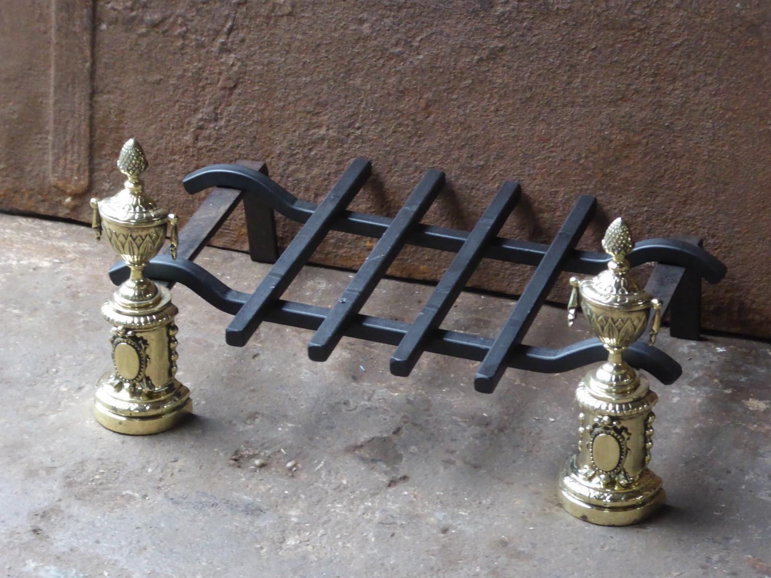 Napoleon III Style French Fire Grate, Fireplace Grate photo Home Fixtures