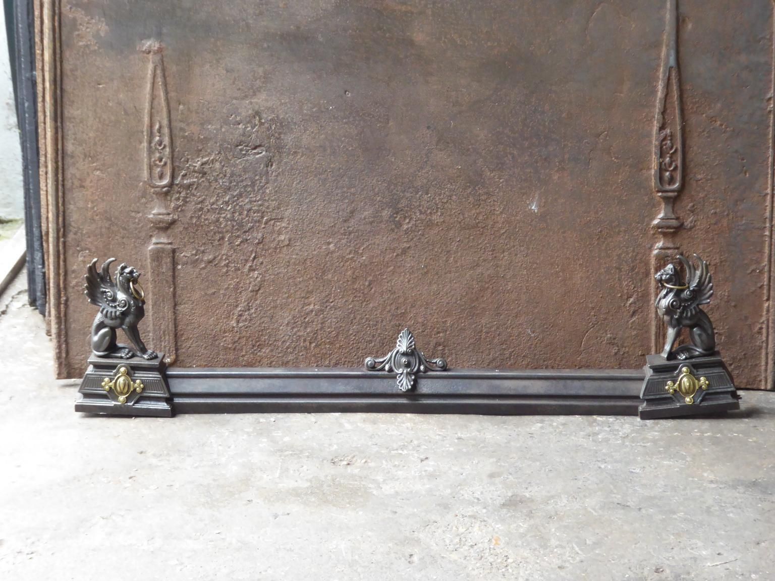 Antique French Fireplace Fender, 19th Century photo furniture